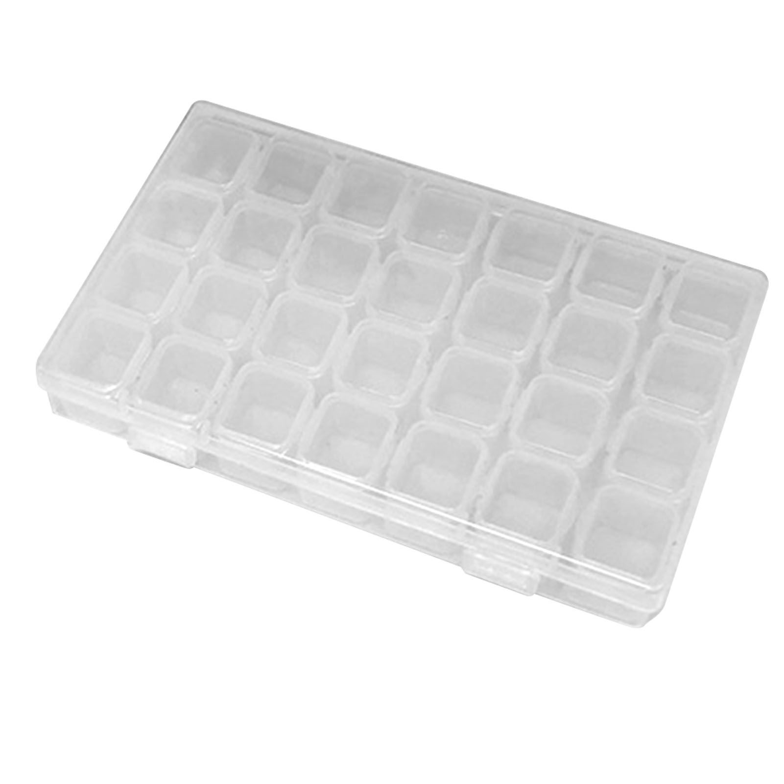 Nail Storage Box 28 Grid Eco Friendly Durable Transparent PP Separate Lid Nail Tip Box for Bead Earrings Jewelry Transparent 28 Grids - Image 2