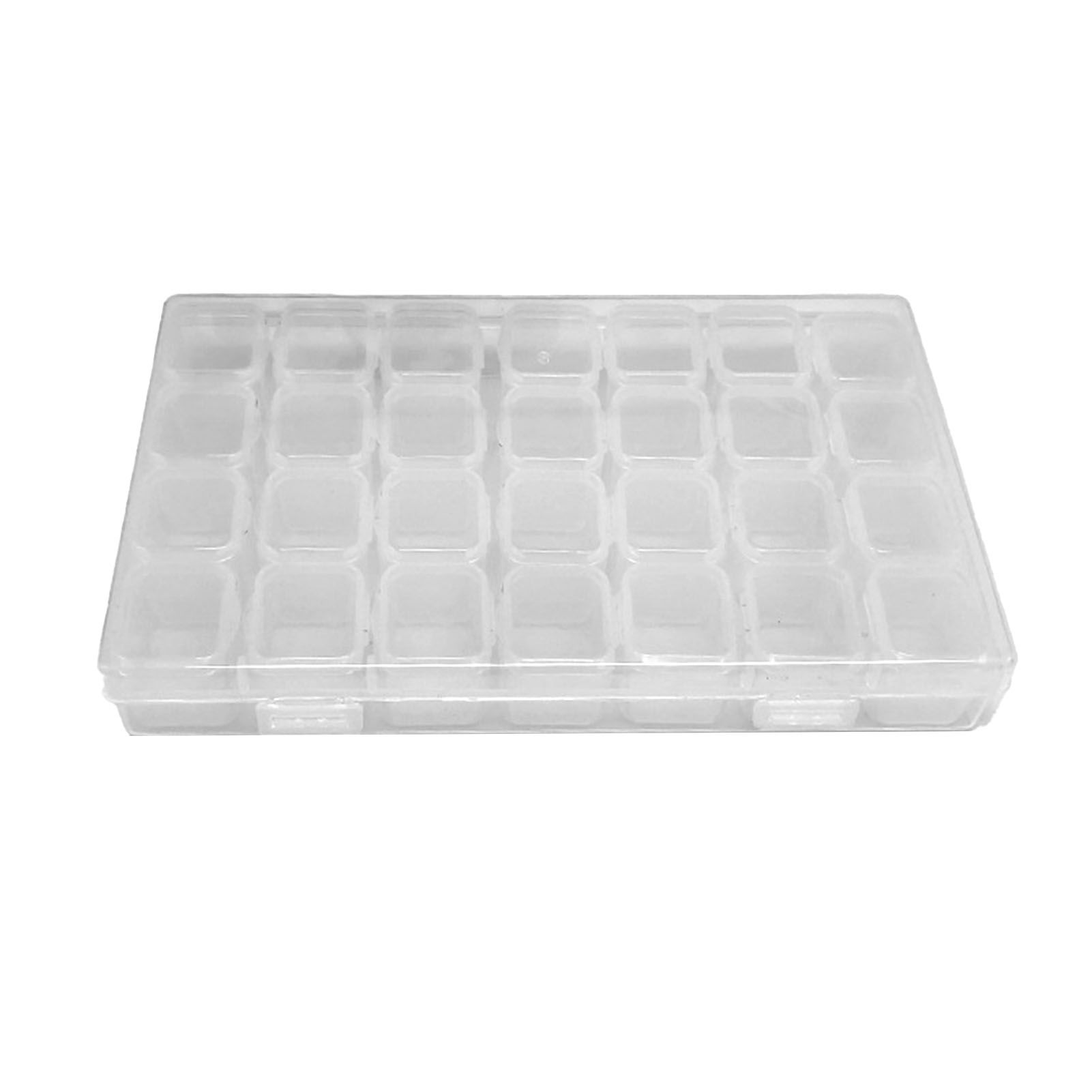 Nail Storage Box 28 Grid Eco Friendly Durable Transparent PP Separate Lid Nail Tip Box for Bead Earrings Jewelry Transparent 28 Grids - Image 3