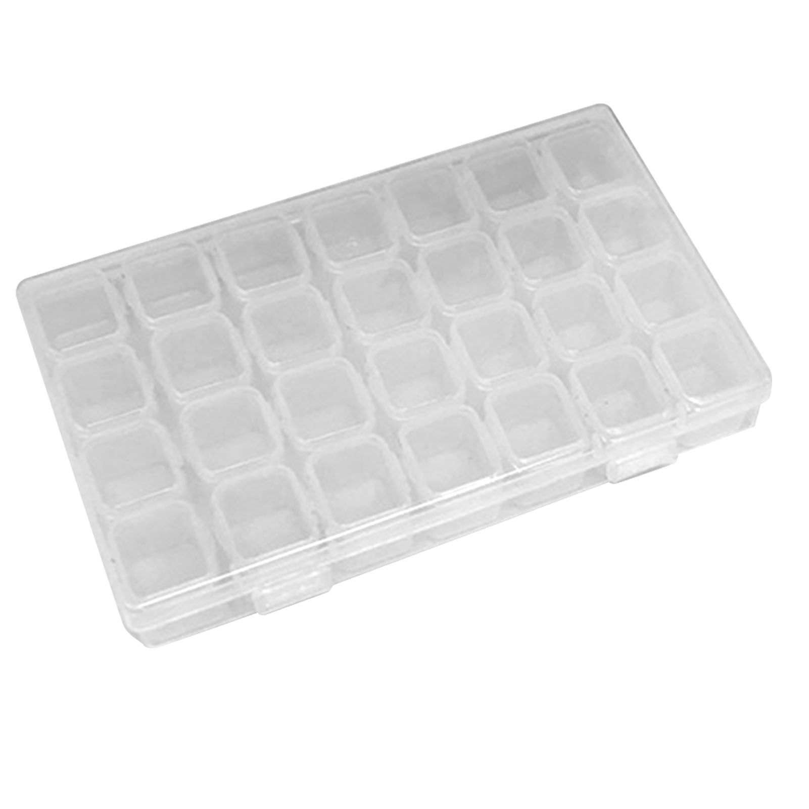 Nail Storage Box 28 Grid Eco Friendly Durable Transparent PP Separate Lid Nail Tip Box for Bead Earrings Jewelry Transparent 28 Grids - Image 4