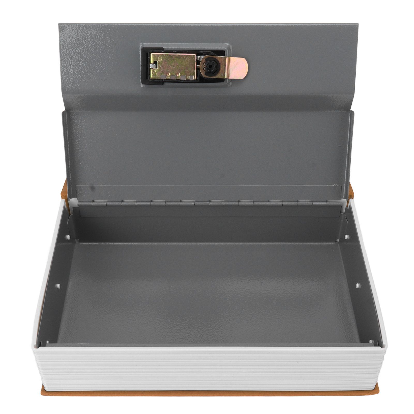 Diversion Book Safe Large Size Dictionary Style Stainless Steel Book Safe Combination Lock for Coins Card Documents Brown - Image 3
