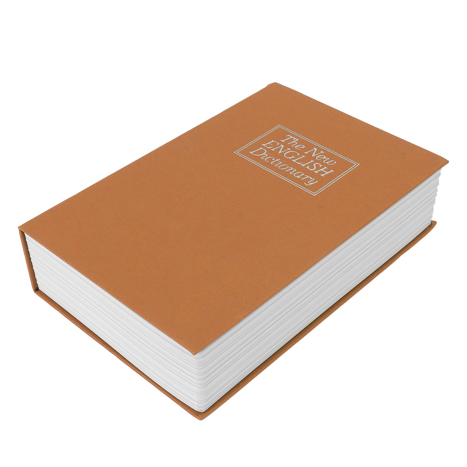 Diversion Book Safe Large Size Dictionary Style Stainless Steel Book Safe Combination Lock for Coins Card Documents Brown - Image 8