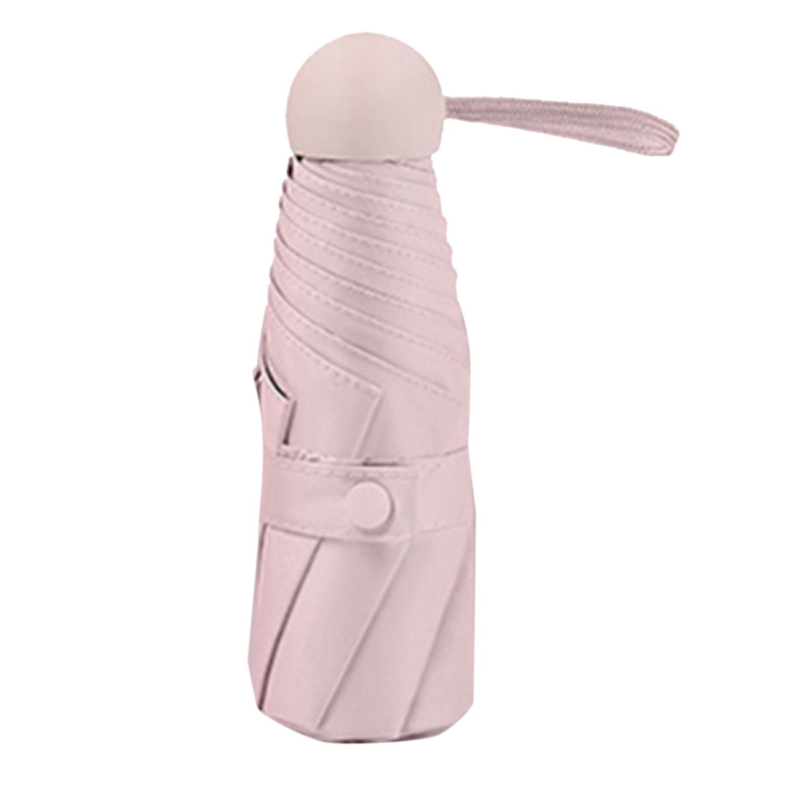 Capsule Umbrella Mini Pocket UV Resistant 2 Use 5 Section 8 Edged Outdoor Accessories Pink - Image 4