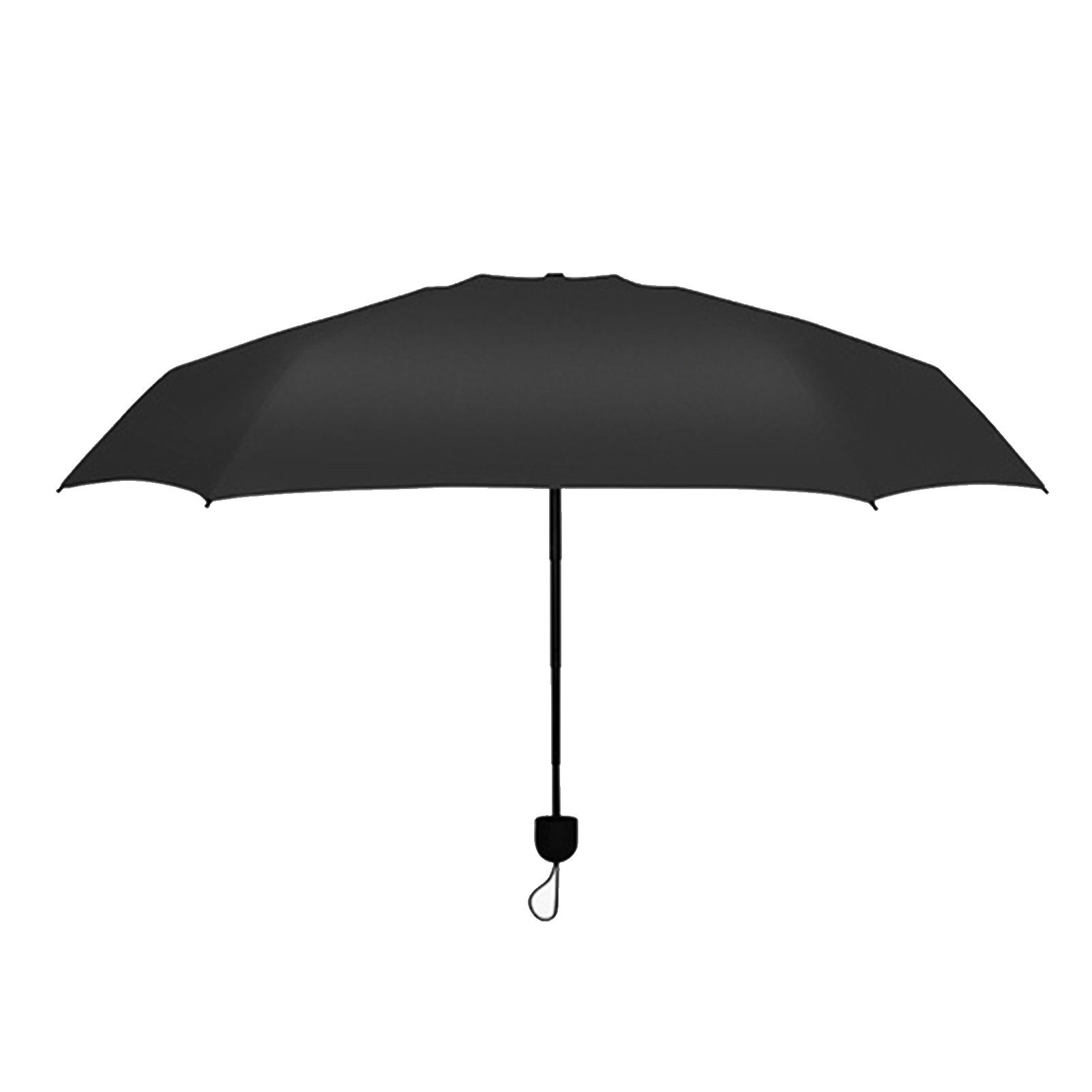 Capsule Umbrella Mini Pocket UV Resistant 2 Use 5 Section 8 Edged Outdoor Accessories Black - Image 4