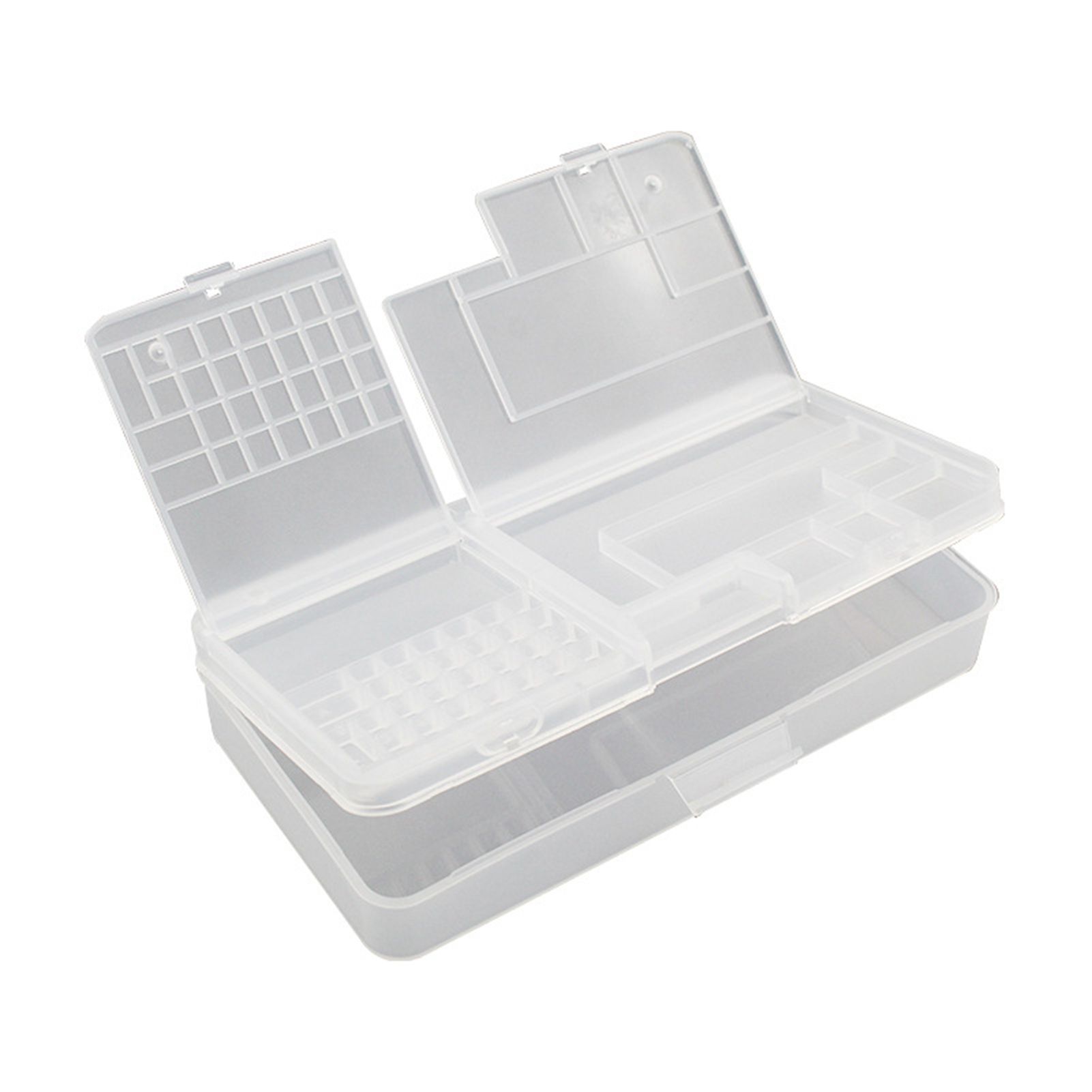 Electronic Components Storage Box Multipurpose Double Layer Rectangular PP Clear Component Containers - Image 1