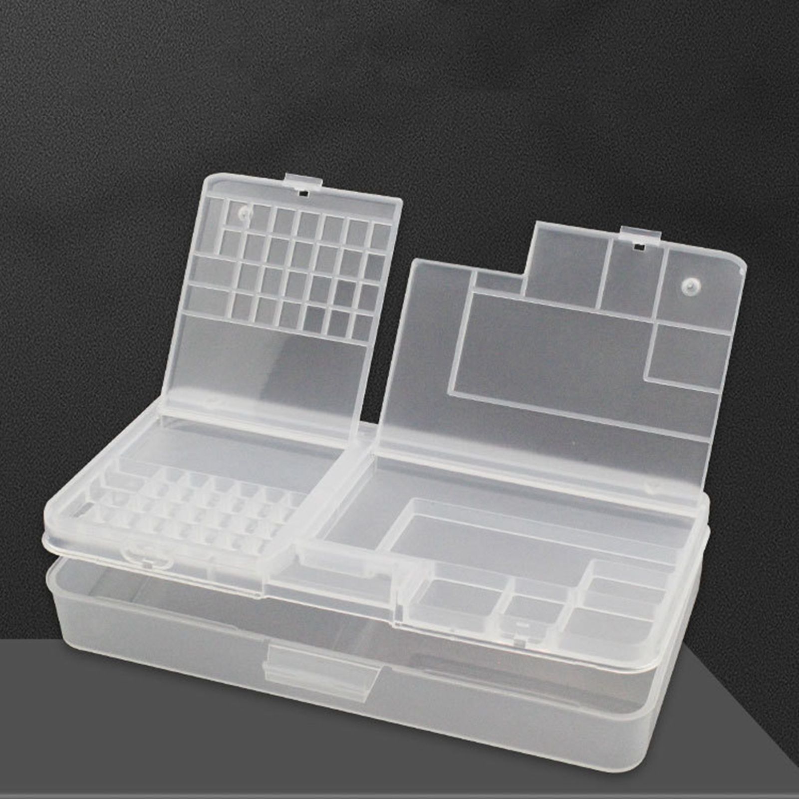 Electronic Components Storage Box Multipurpose Double Layer Rectangular PP Clear Component Containers - Image 5