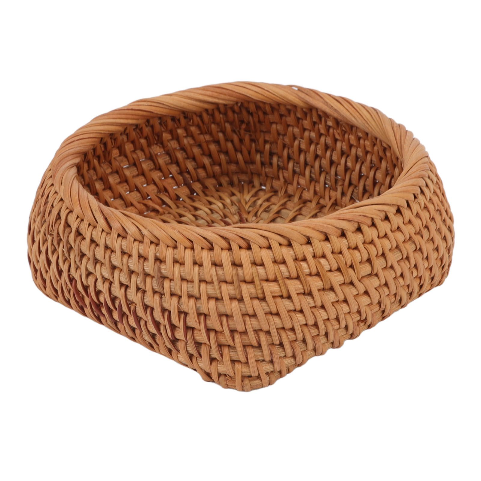 Rattan Storage Basket Hand Woven Simple Exquisite Rattan Organizer Storage Basket for Tea Sets Tableware M - Image 6