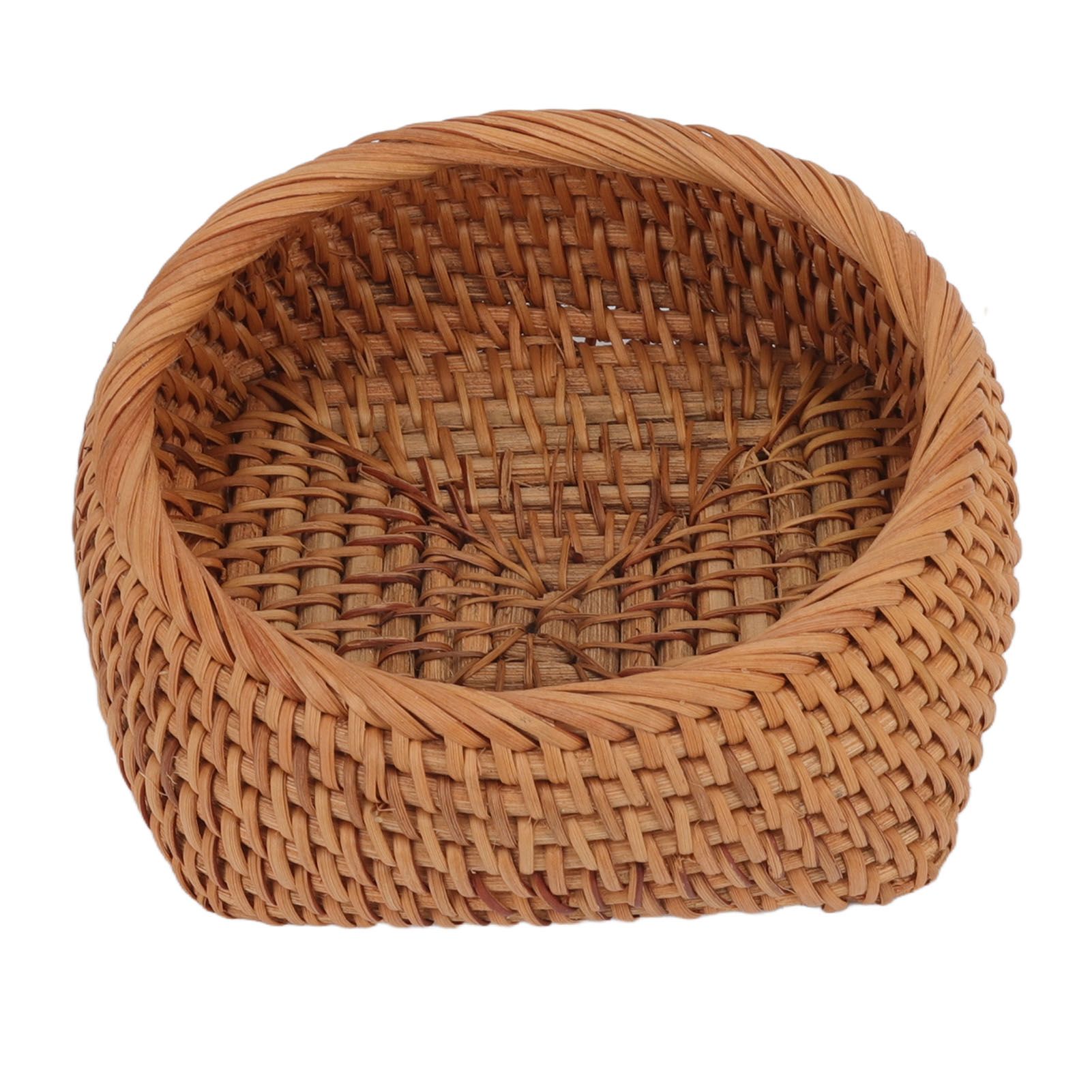Rattan Storage Basket Hand Woven Simple Exquisite Rattan Organizer Storage Basket for Tea Sets Tableware L - Image 3