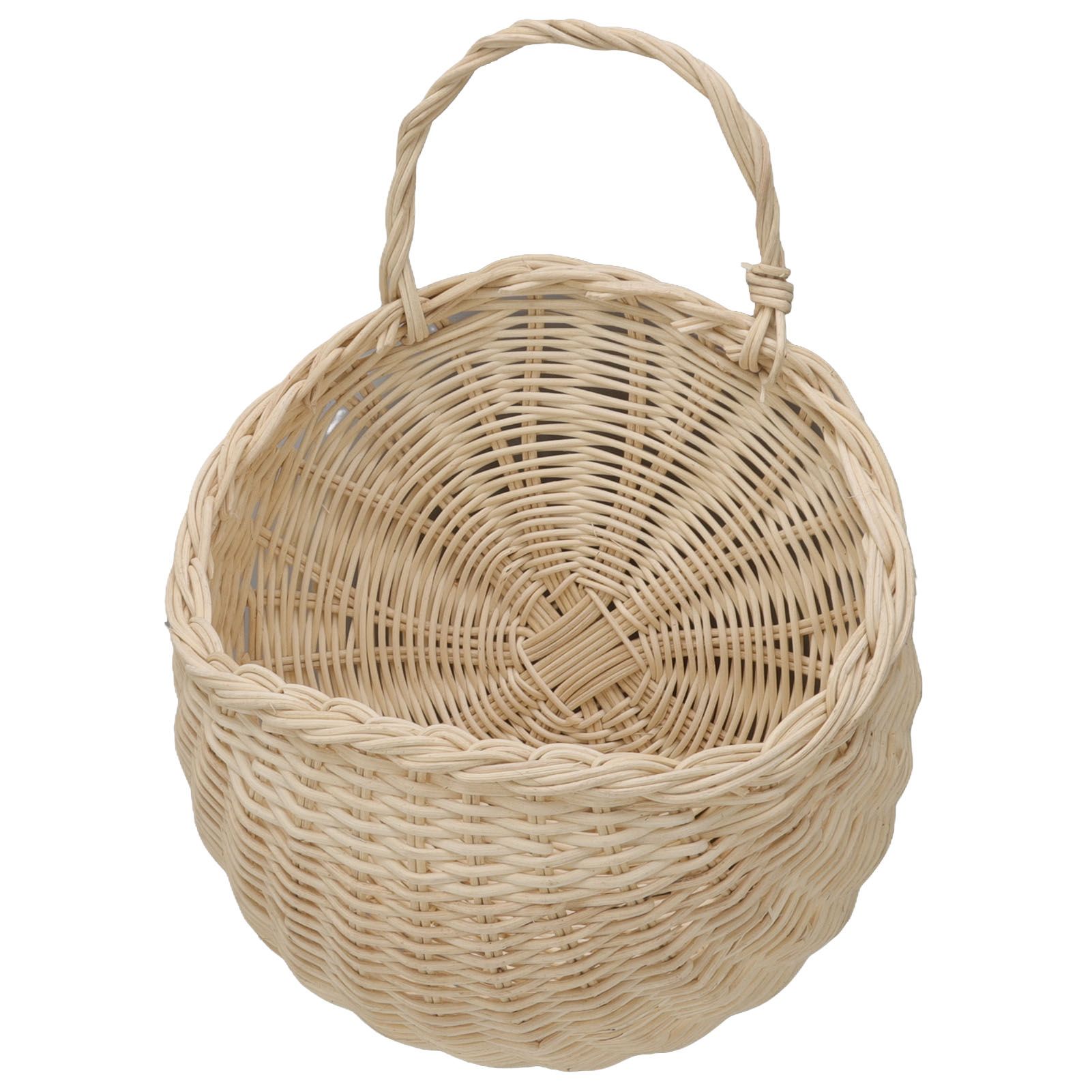 Wall Hanging Rattan Basket Multifunctional Wall Mounted Woven Storage Basket for Home Beige - Image 4