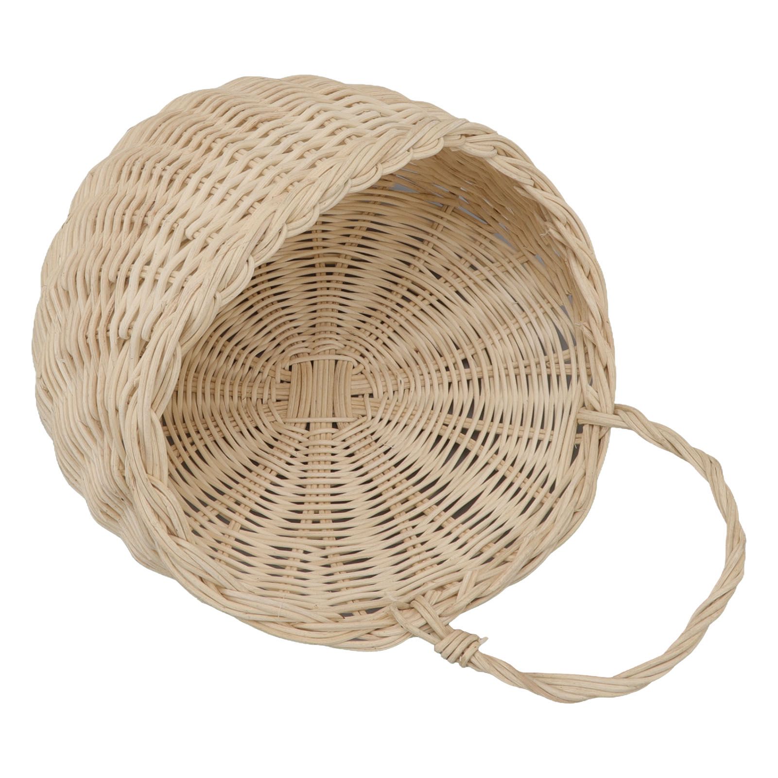 Wall Hanging Rattan Basket Multifunctional Wall Mounted Woven Storage Basket for Home Beige - Image 7