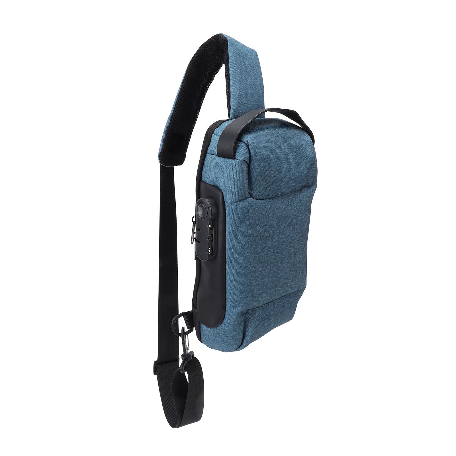Shoulder Backpack Breathable Large Capacity Lockable Zipper Oxford Cloth Portable Sling Bag for Women Men OD Green - Image 2