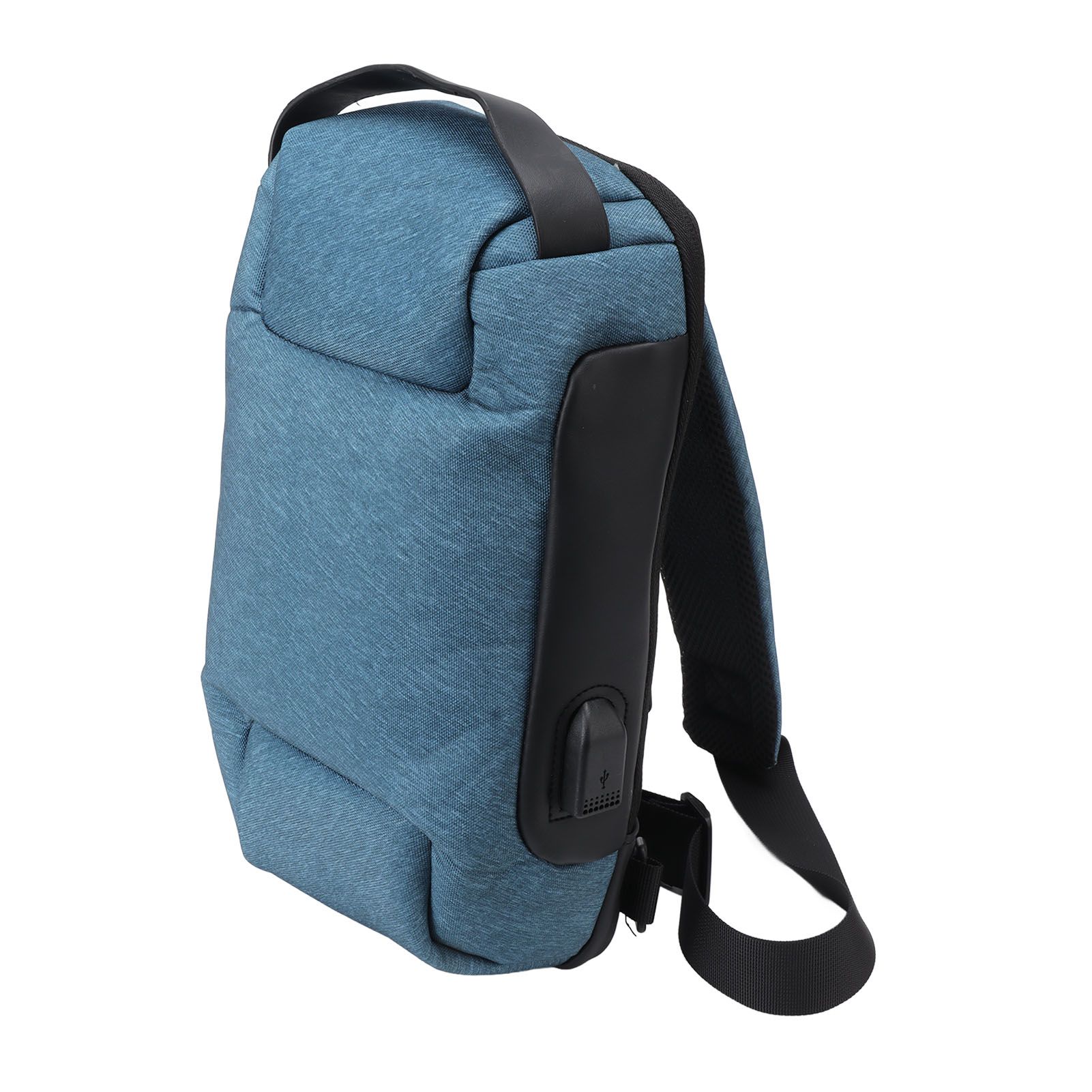 Shoulder Backpack Breathable Large Capacity Lockable Zipper Oxford Cloth Portable Sling Bag for Women Men OD Green - Image 3