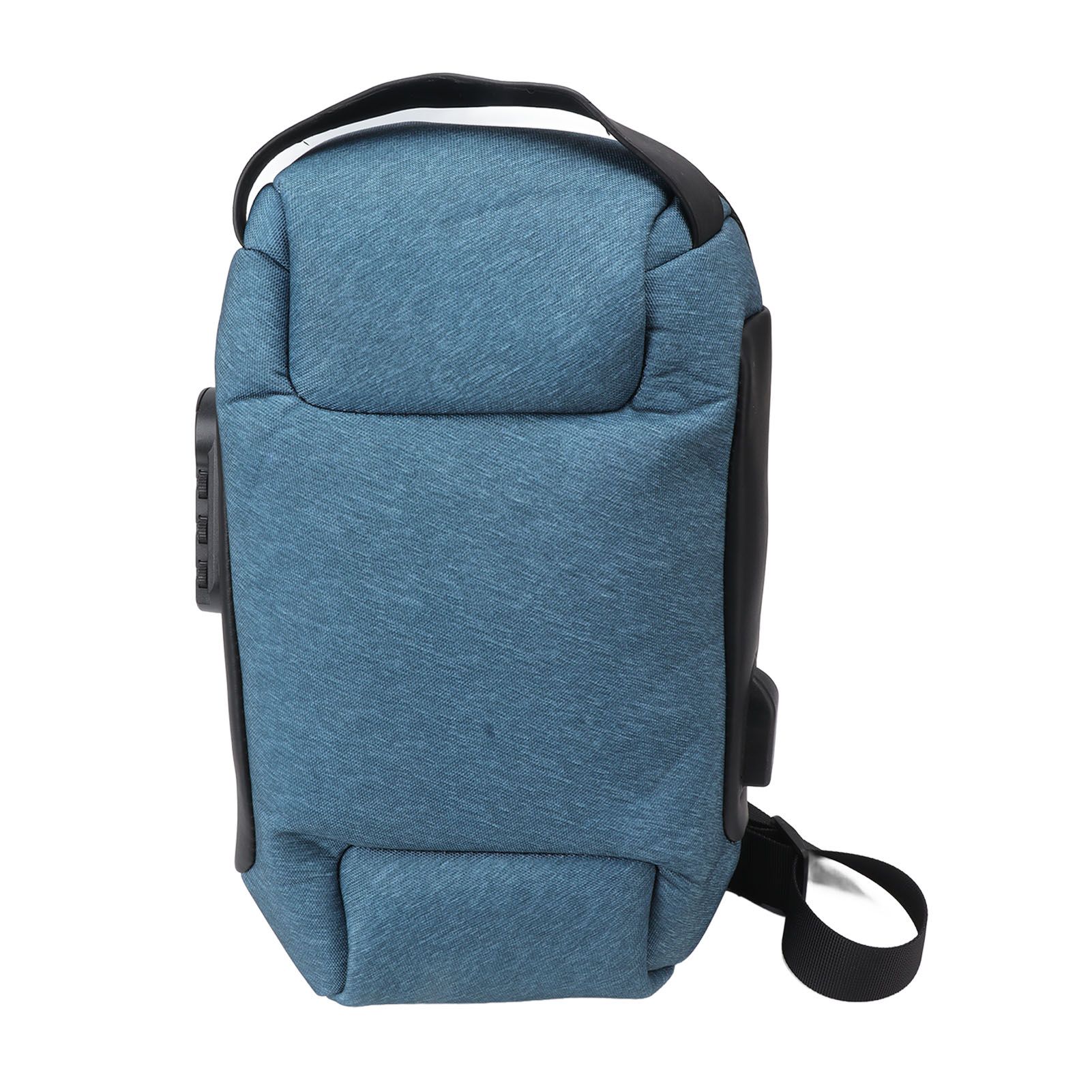 Shoulder Backpack Breathable Large Capacity Lockable Zipper Oxford Cloth Portable Sling Bag for Women Men OD Green - Image 4