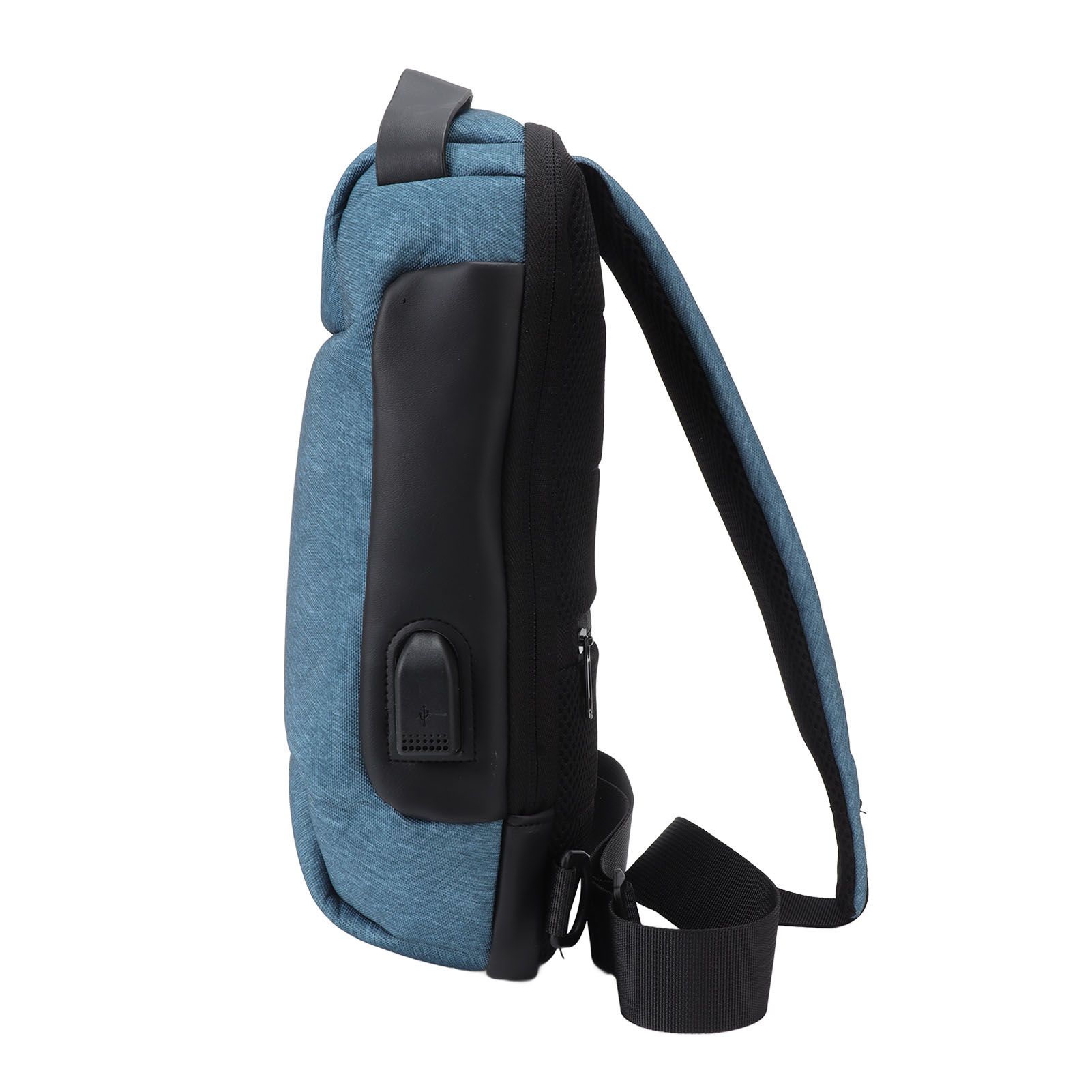 Shoulder Backpack Breathable Large Capacity Lockable Zipper Oxford Cloth Portable Sling Bag for Women Men OD Green - Image 5