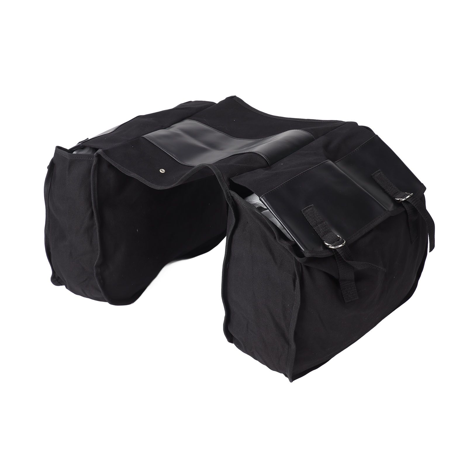 Bike Rear Seat Carrier Pack Portable Large Capacity Bicycle Rear Seat Bag for Outdoor Black - Image 4
