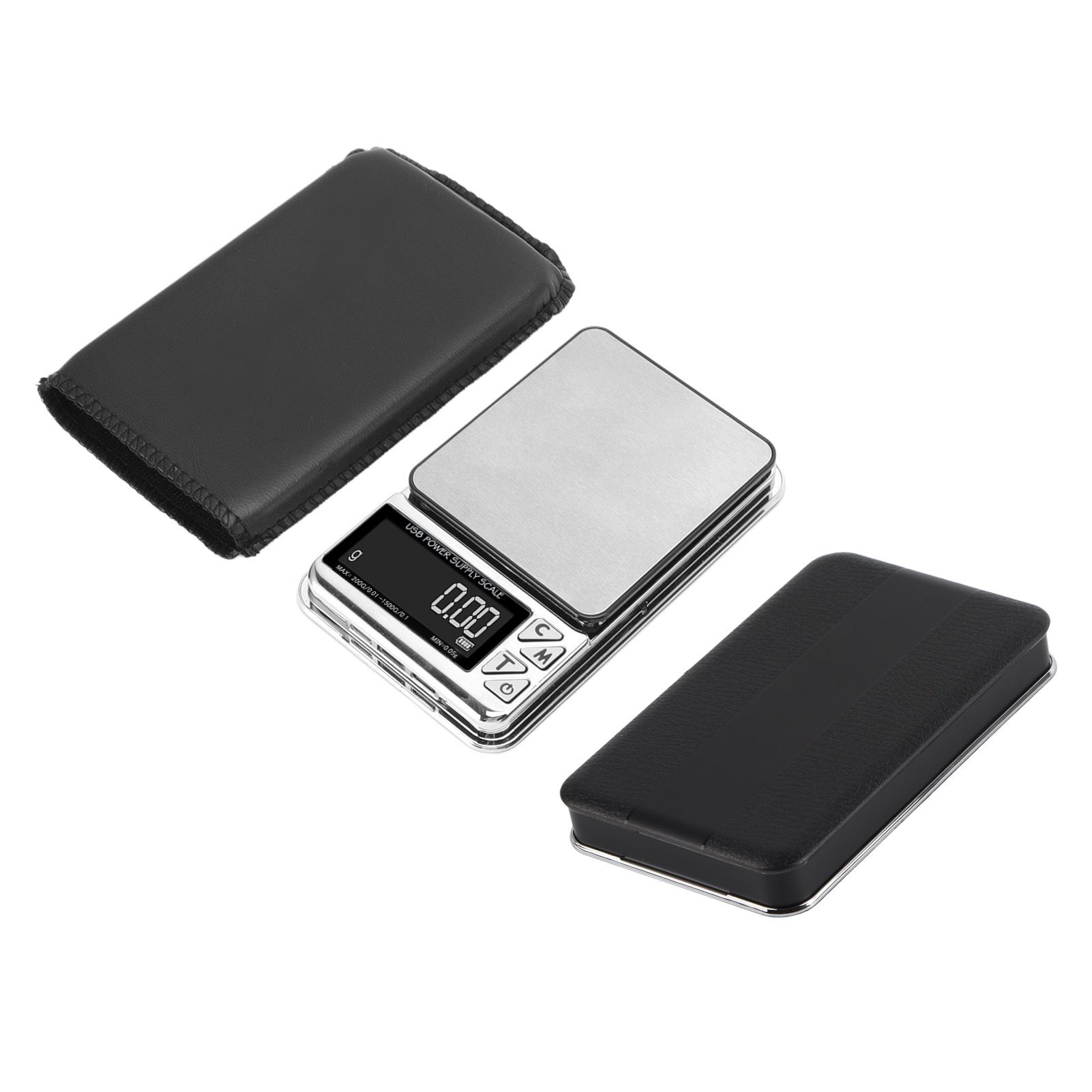 Home Digital Kitchen Scale 200g/0.01g‑1500g/0.1 High Accuracy USB Rechargeable Stainless Steel Jewelry Scale for Food - Image 1