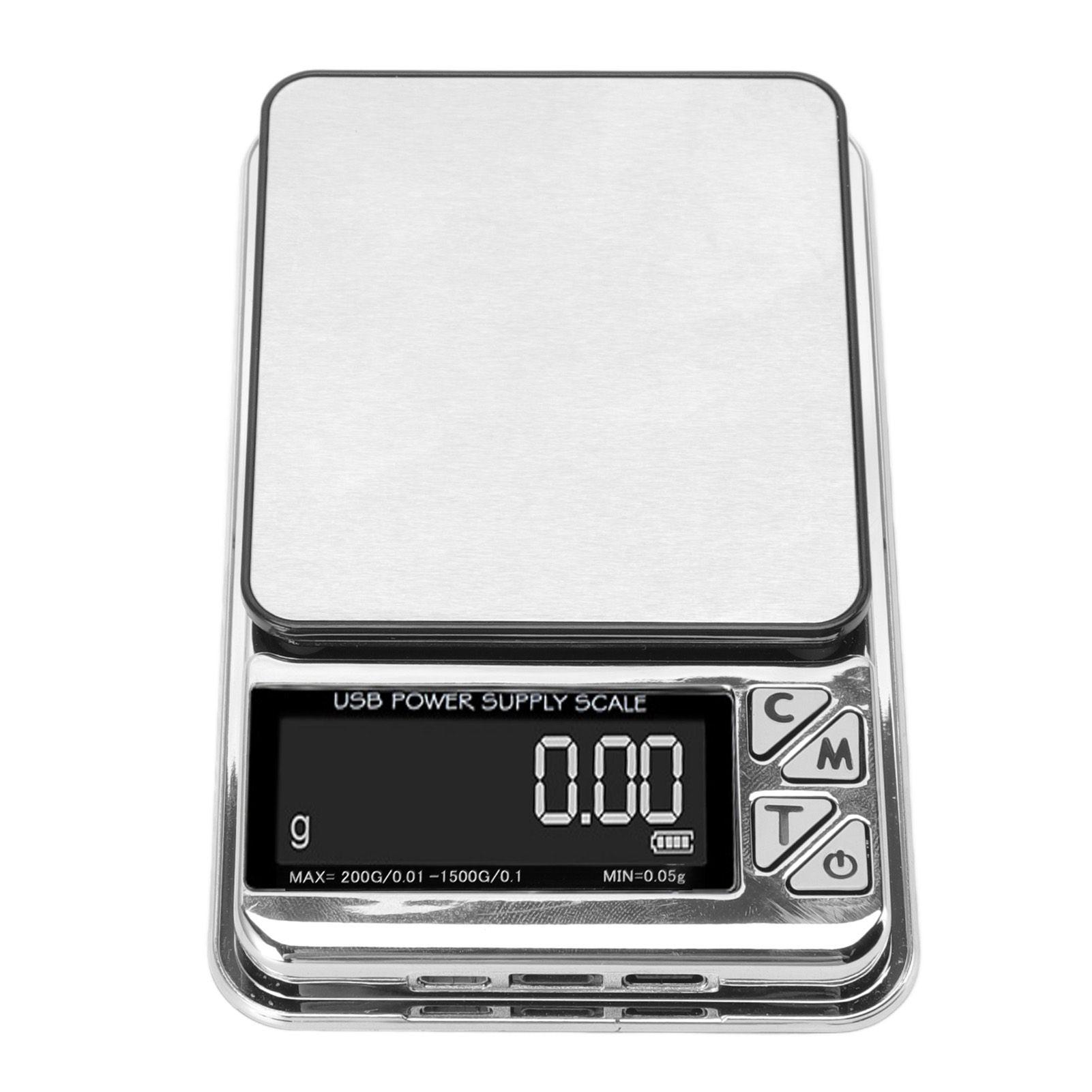 Home Digital Kitchen Scale 200g/0.01g‑1500g/0.1 High Accuracy USB Rechargeable Stainless Steel Jewelry Scale for Food - Image 2