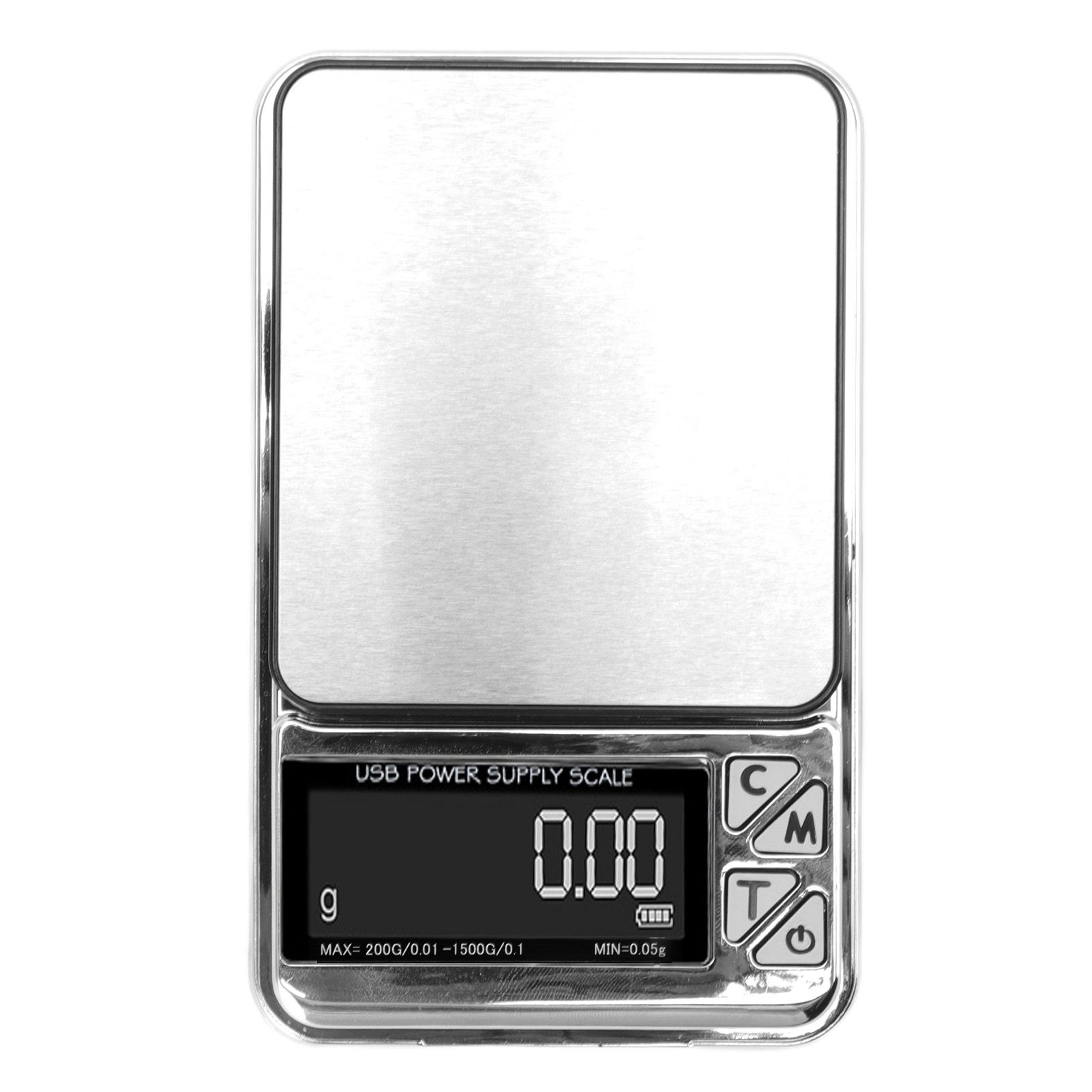 Home Digital Kitchen Scale 200g/0.01g‑1500g/0.1 High Accuracy USB Rechargeable Stainless Steel Jewelry Scale for Food - Image 6