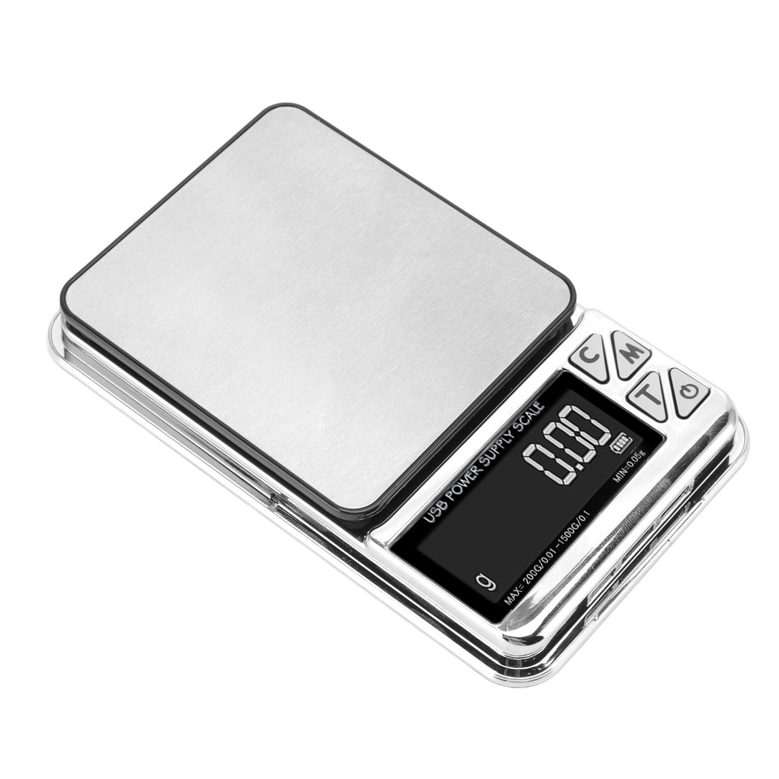 Home Digital Kitchen Scale 200g/0.01g‑1500g/0.1 High Accuracy USB Rechargeable Stainless Steel Jewelry Scale for Food - Image 7