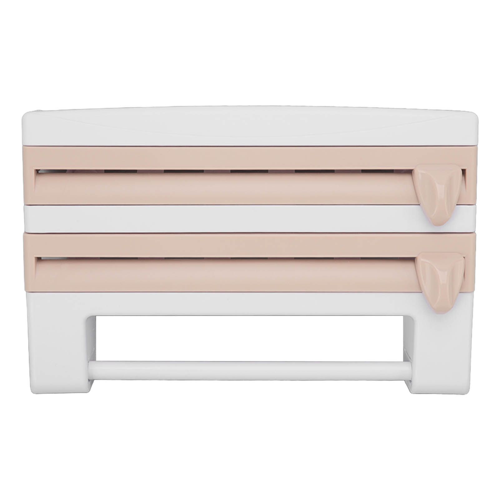 Cling Film Holder Wall Mount Multifunctional Cling Film Cutter with Screws for Kitchen Khaki - Image 4