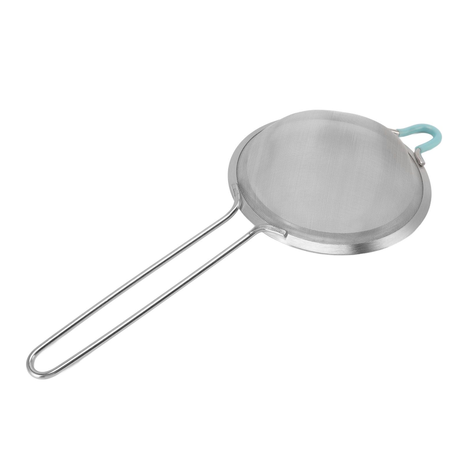 60 Mesh Fine Strainer Stainless Steel Handheld Flour Colander with Long Handle for Kitchen 14cm/5.5in - Image 8