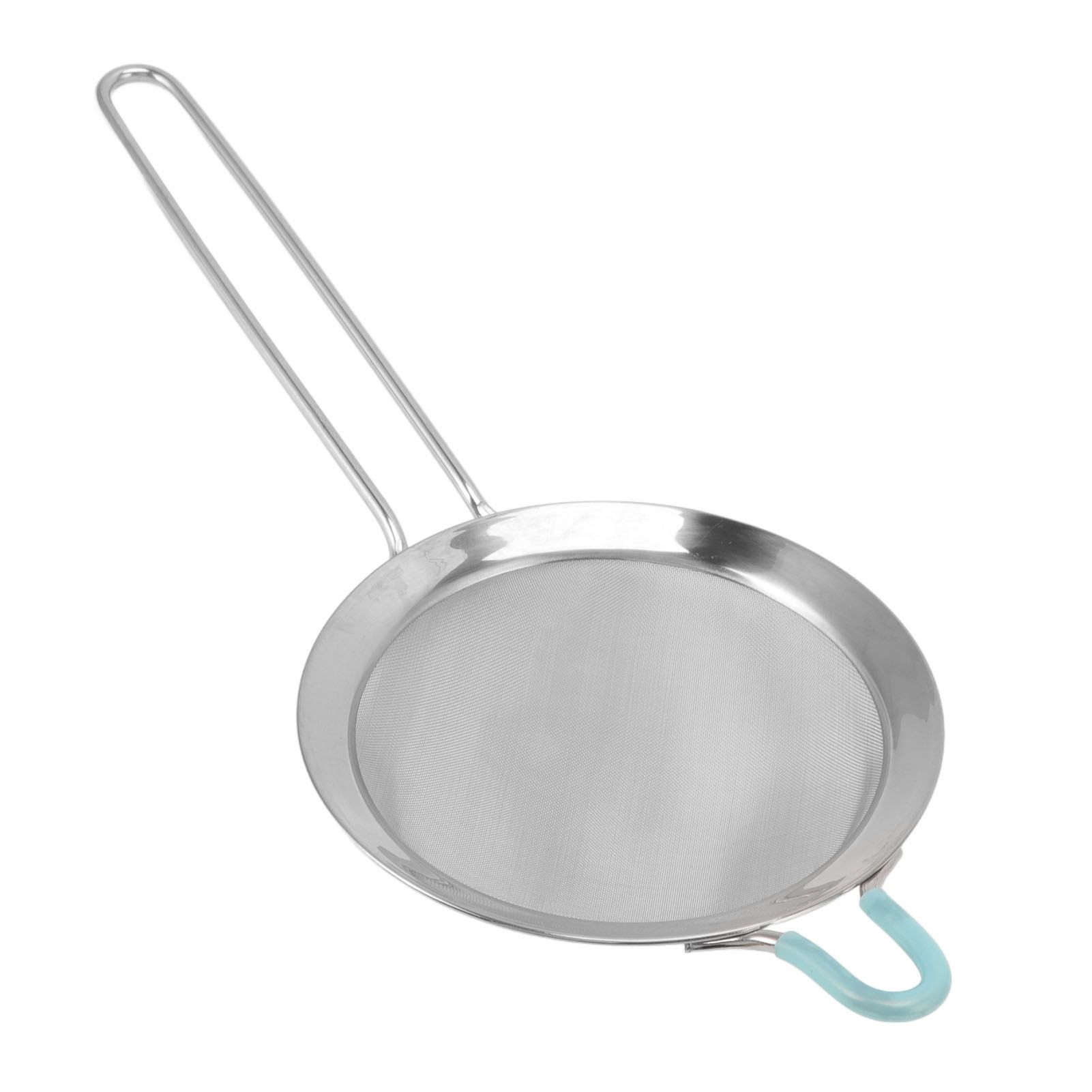 60 Mesh Fine Strainer Stainless Steel Handheld Flour Colander with Long Handle for Kitchen 20cm/7.9in - Image 1