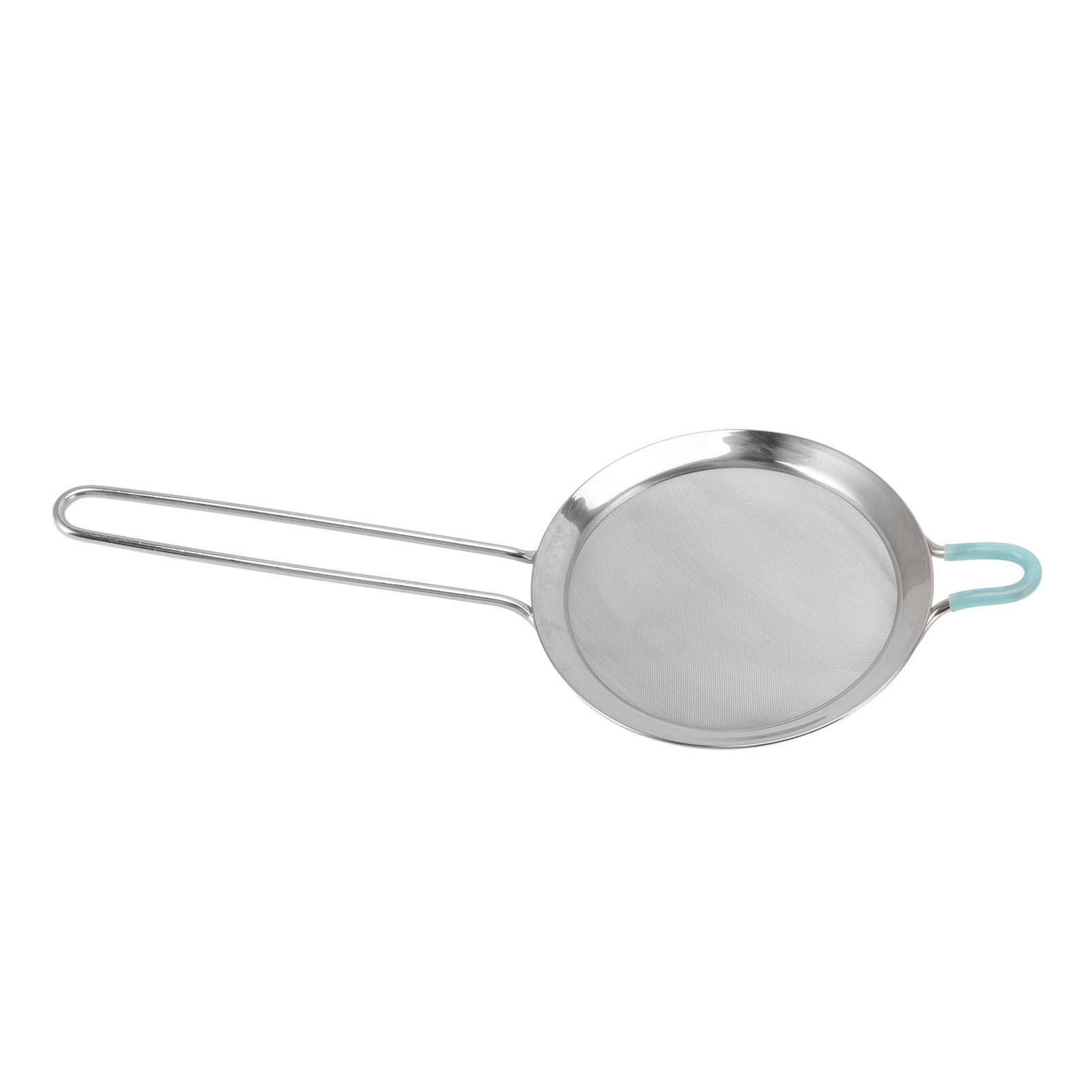 60 Mesh Fine Strainer Stainless Steel Handheld Flour Colander with Long Handle for Kitchen 20cm/7.9in - Image 2