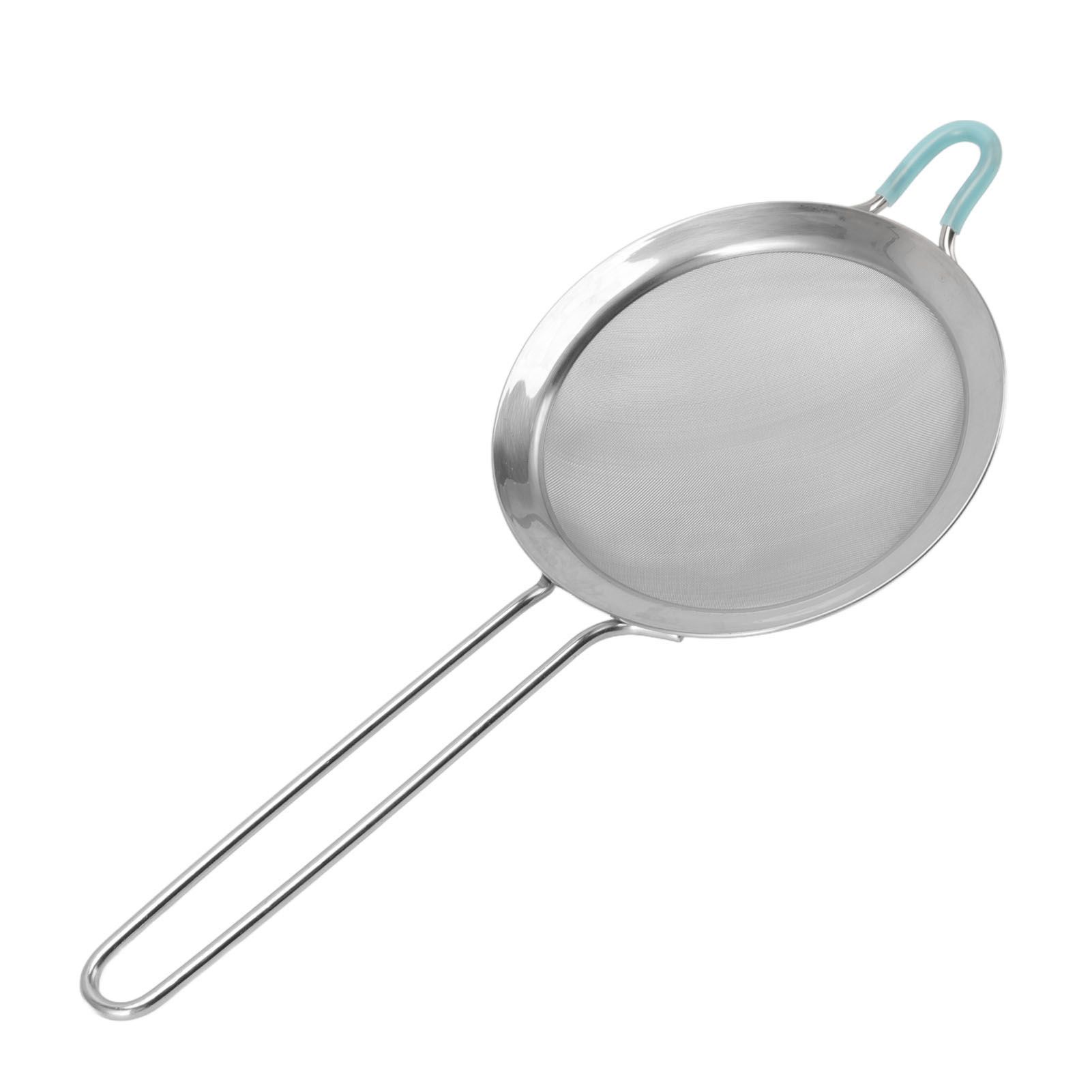60 Mesh Fine Strainer Stainless Steel Handheld Flour Colander with Long Handle for Kitchen 20cm/7.9in - Image 3