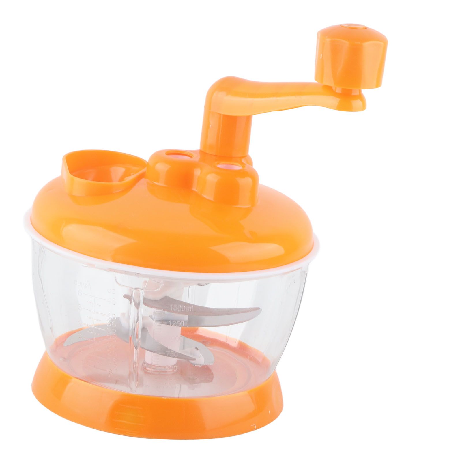 Manual Vegetable Grinder PP Stainless Steel Food Grade Compact Portable Food Vegetable Grinder for Kitchen Restaurant 6 Blades - Image 3