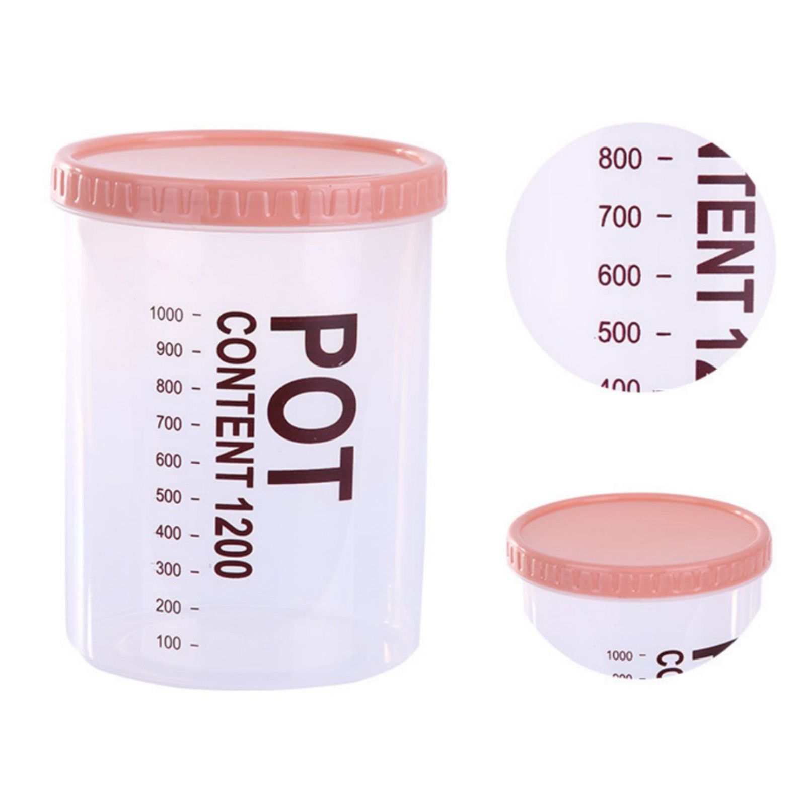 Storage Jars Plastic Material Stackable Transparent Body Large Capacity Rotatable Sealing Cover Airtight Jars with Lids Large Color Random - Image 3