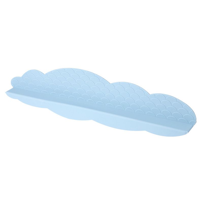 Kitchen Sink Water Splashing Guard Silicone Water Splatter Guard with Suction Cup for Dishes Washing Light Blue Clouds - Image 1