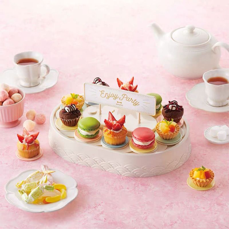 Rotating Cupcakes Machine Automatic Rotating Display Table Swing Tray for Kids Birthday Party Gifts Dessert - Image 2