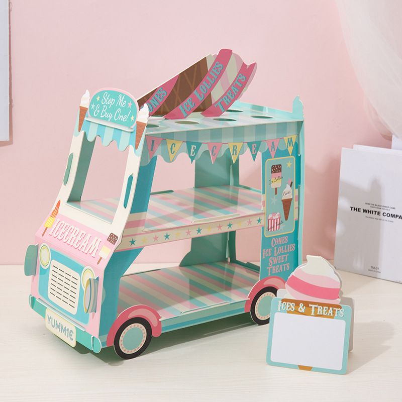 Cartoon Car Cake Stand Dessert Table DIY Disposable Paper Wedding Birthday Party Decoration 37x20x34 - Image 2