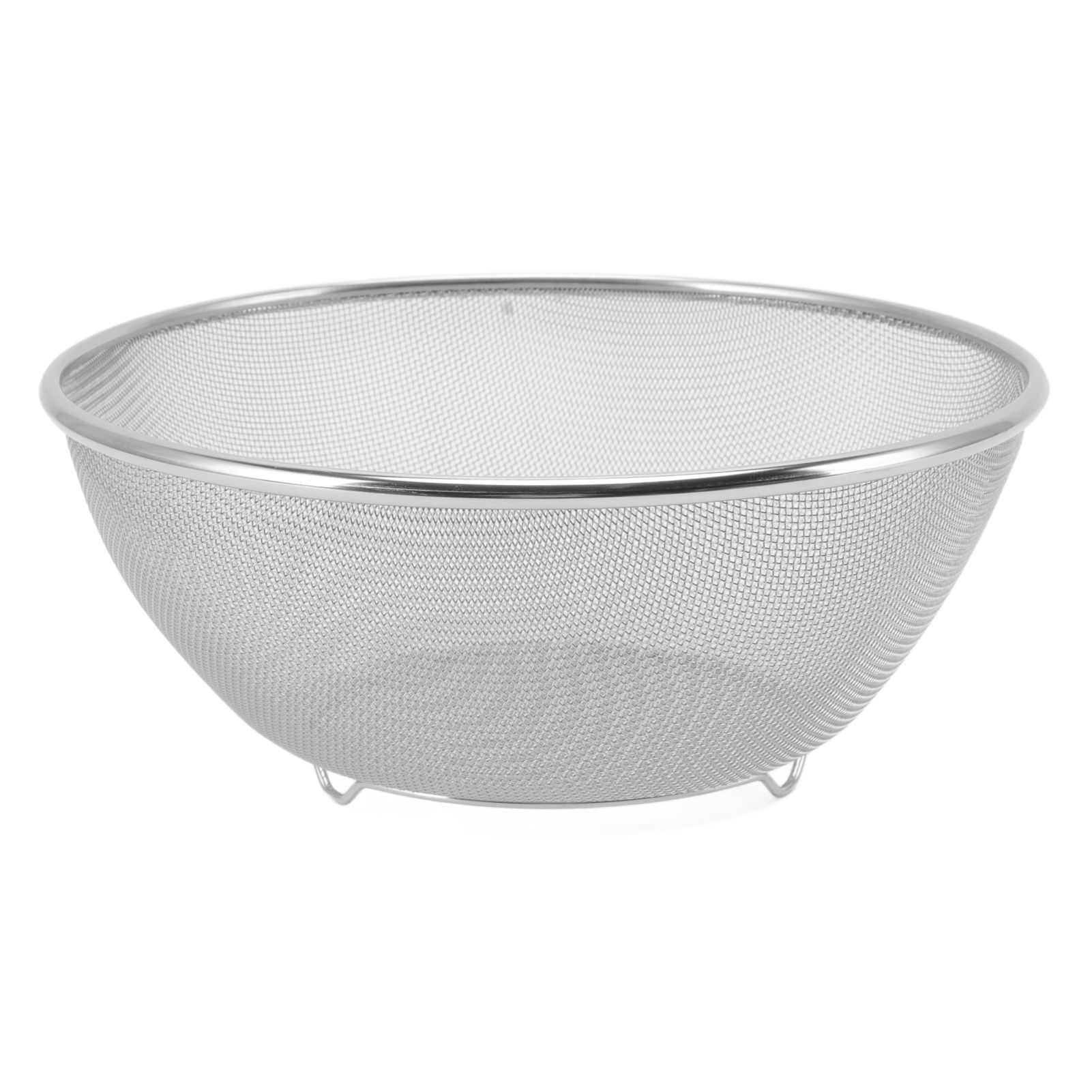 Stainless Steel Strainer Colander Fast Drainage 24CM Diameter Safe Food Grade Material Salad Bowl for Home Kitchen Mesh Screen - Image 1