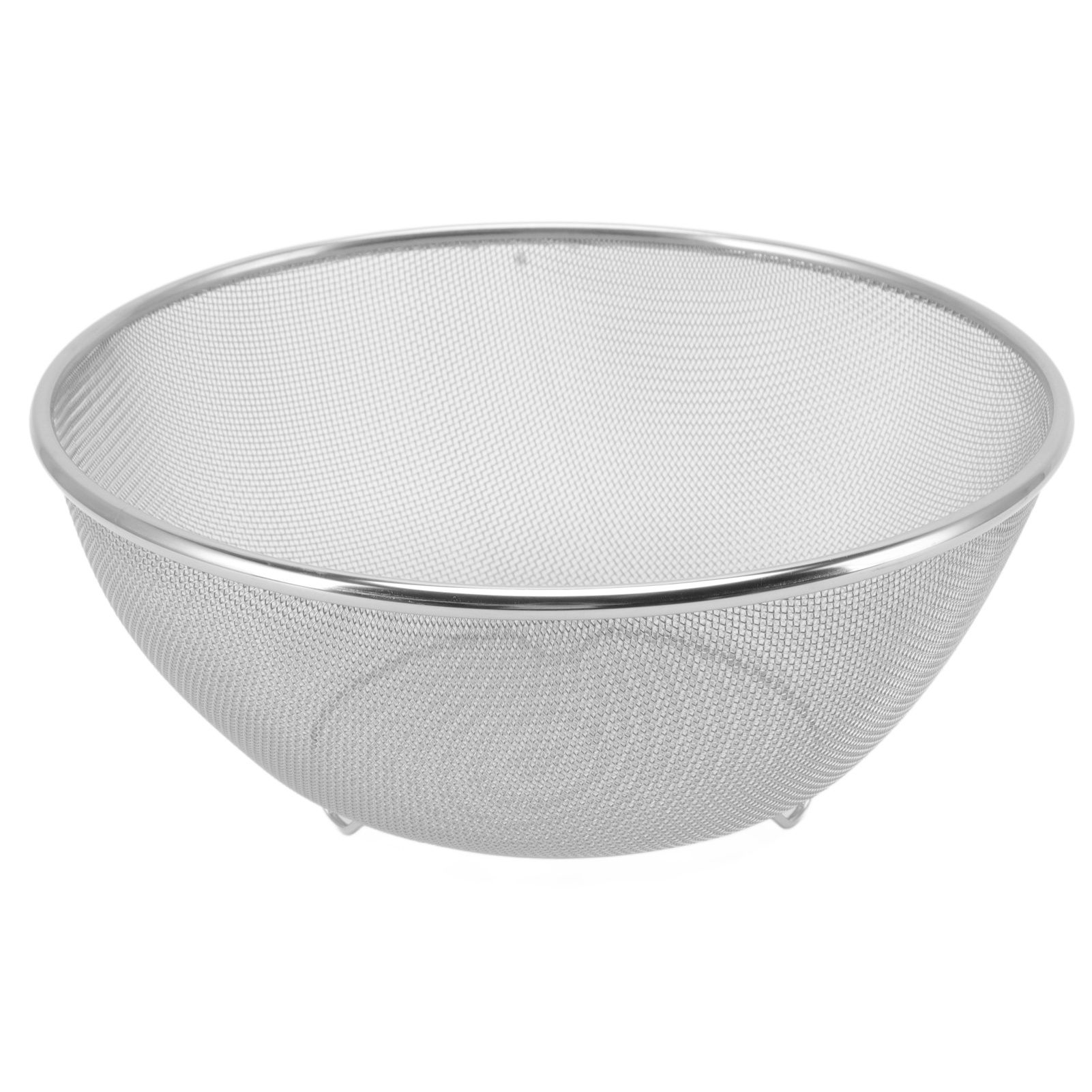 Stainless Steel Strainer Colander Fast Drainage 24CM Diameter Safe Food Grade Material Salad Bowl for Home Kitchen Mesh Screen - Image 4