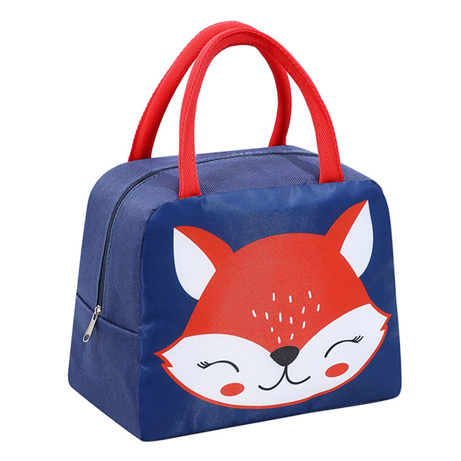 Lunch Bag Cute Cartoon Animal Pattern Waterproof Large Capacity Portable Thermal Insulation Lunch Box Bag for Women Men Fox - Image 1