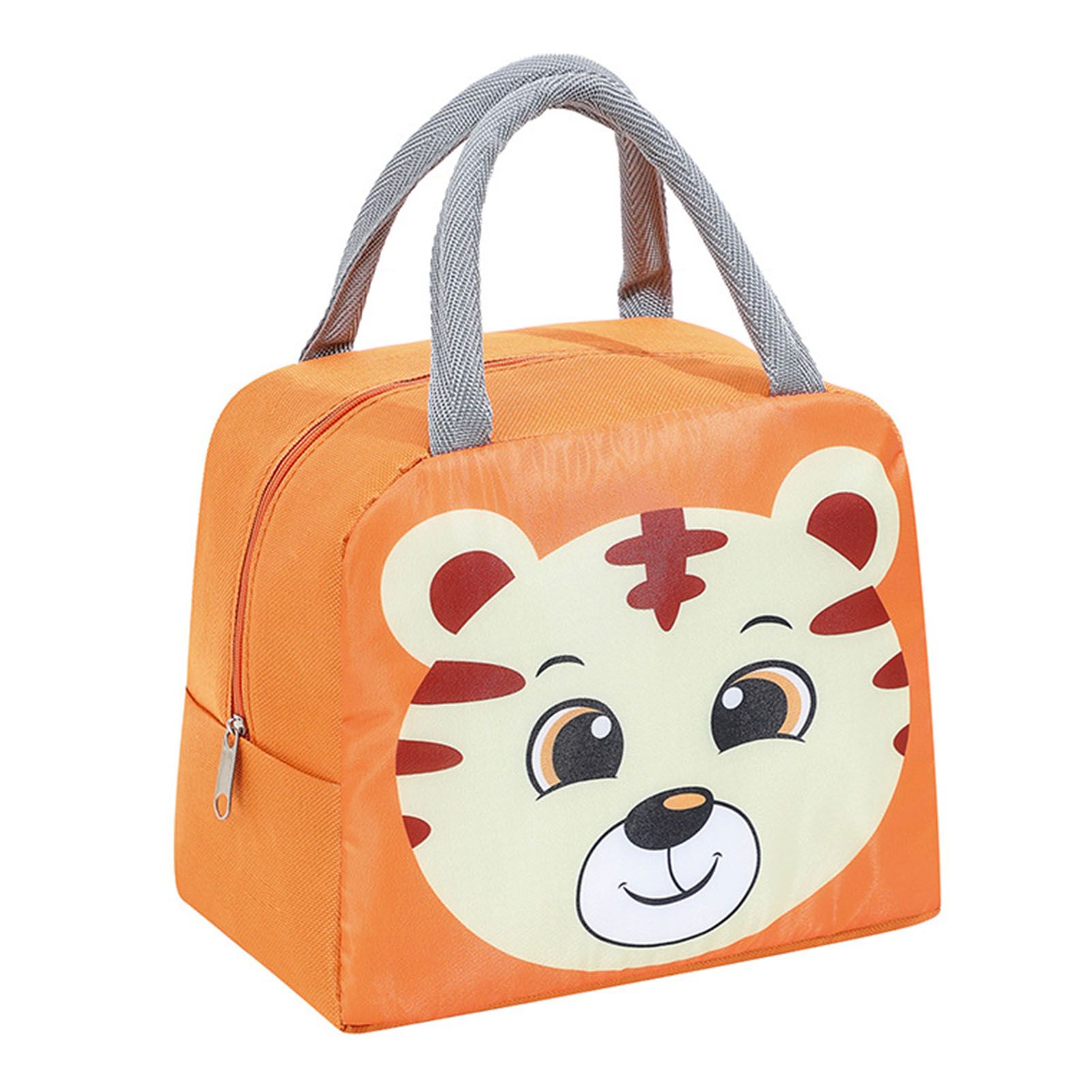 Lunch Bag Cute Cartoon Animal Pattern Waterproof Large Capacity Portable Thermal Insulation Lunch Box Bag for Women Men Tiger - Image 1