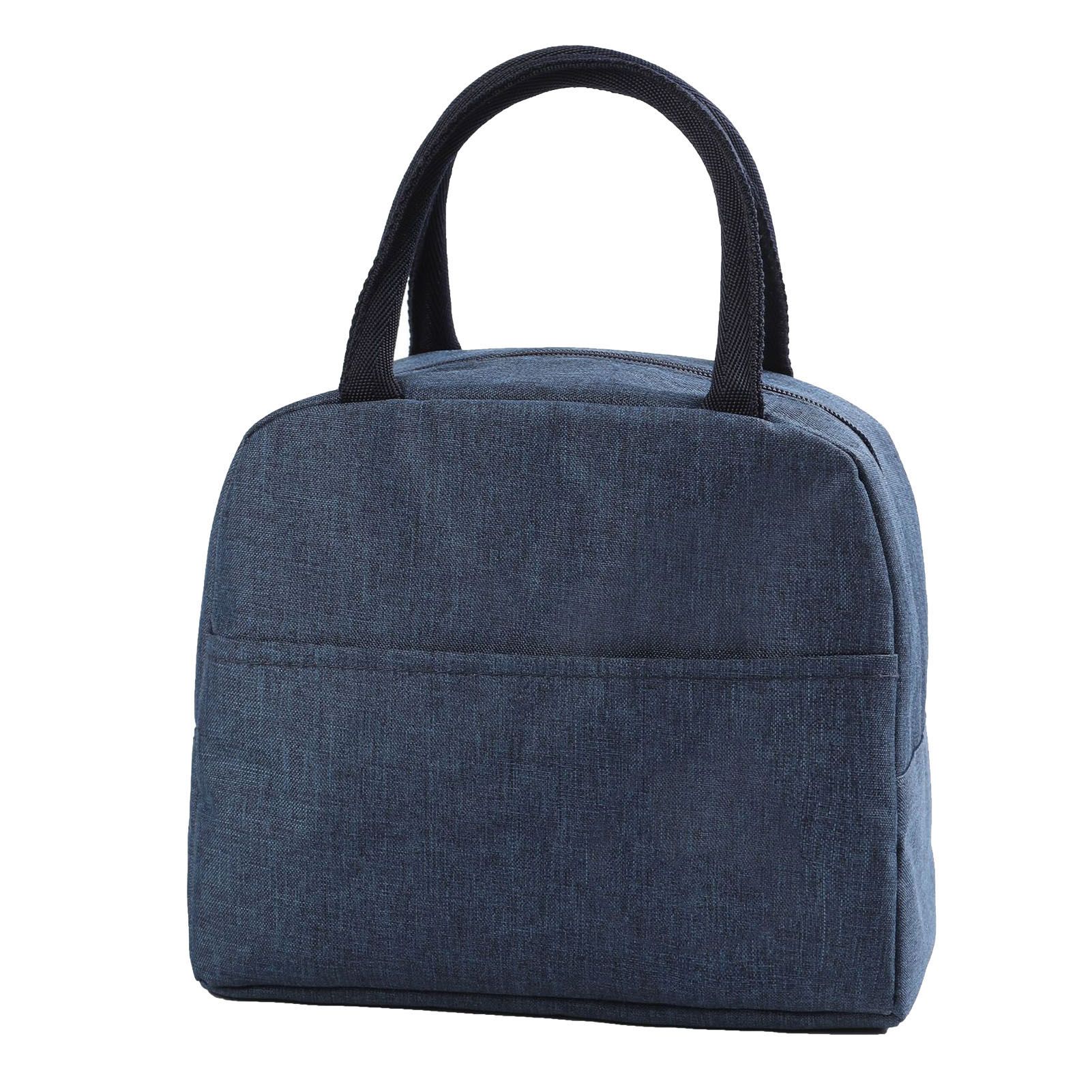 Tote Lunch Bag Reusable Insulated Cooler High Capacity Waterproof for Men Women Work Picnic Beach Dark Blue - Image 1