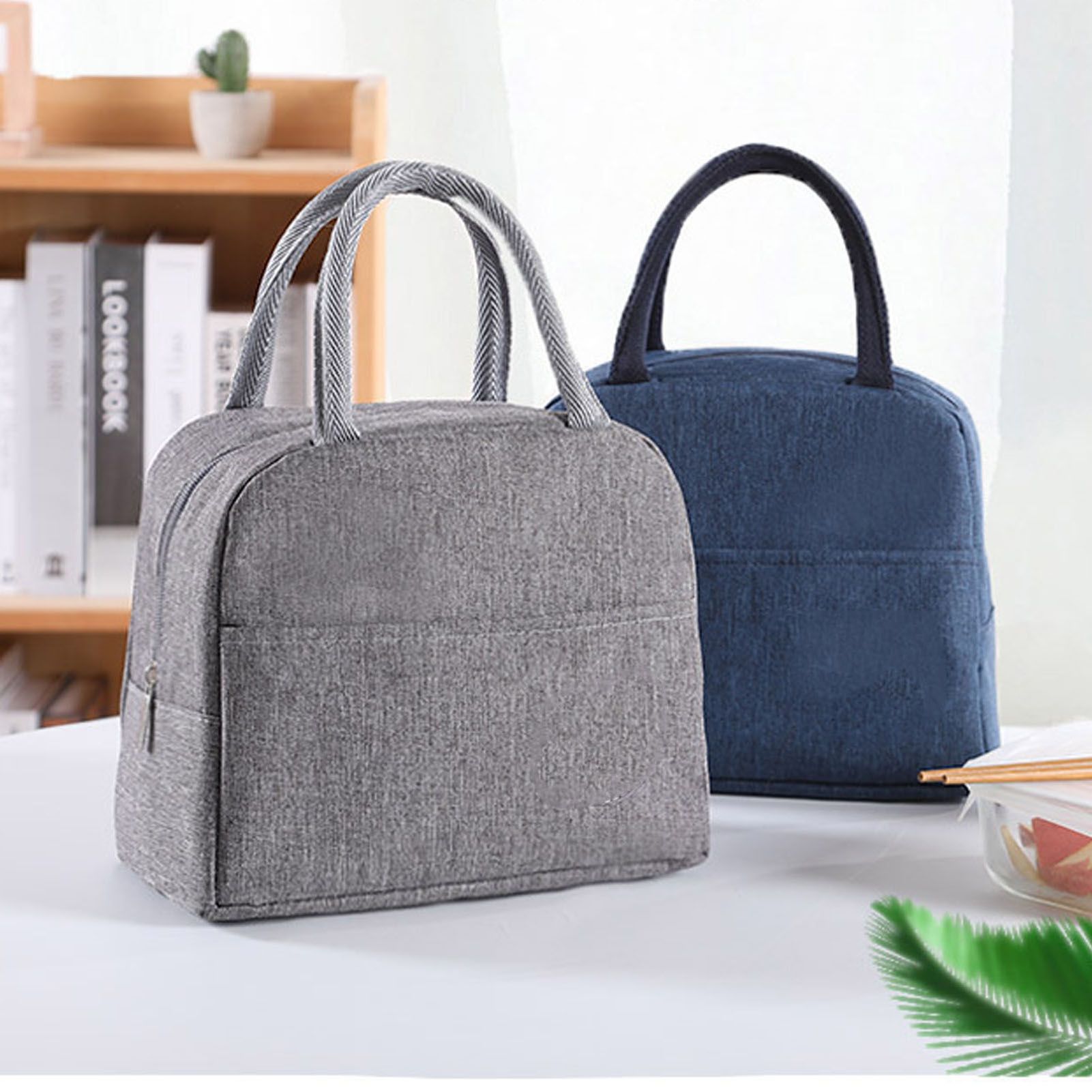 Tote Lunch Bag Reusable Insulated Cooler High Capacity Waterproof for Men Women Work Picnic Beach Dark Blue - Image 5