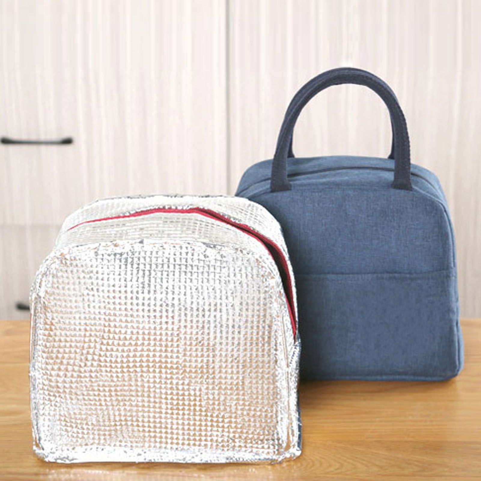Tote Lunch Bag Reusable Insulated Cooler High Capacity Waterproof for Men Women Work Picnic Beach Dark Blue - Image 8