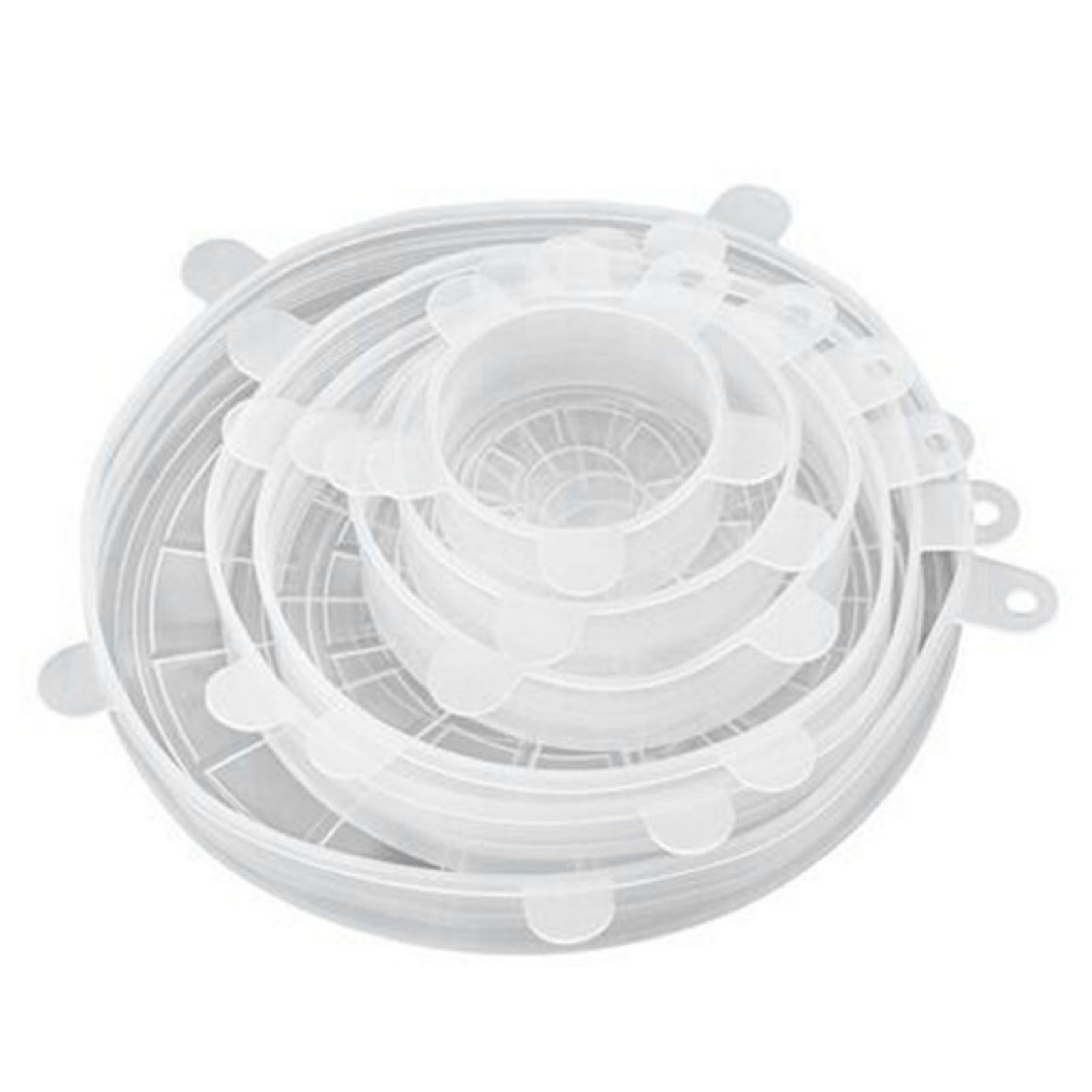 6 Pcs Silicone Stretch Lids High Temperature Resistance Round Reusable Silicone Lids for Refrigerator Microwave Oven Silicone Cover 6 Pcs - Image 2