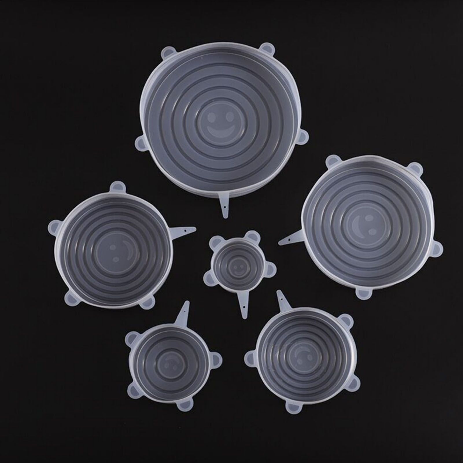 6 Pcs Silicone Stretch Lids High Temperature Resistance Round Reusable Silicone Lids for Refrigerator Microwave Oven Silicone Cover 6 Pcs - Image 8