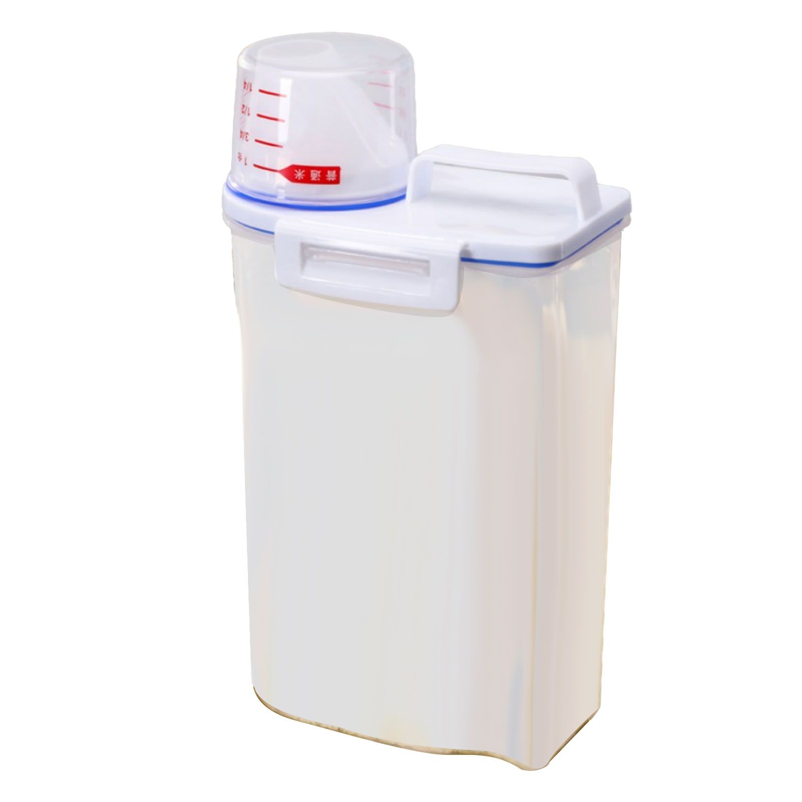 Rice Container Portable Compact 2kg Capacity Box Design Food Grade PP Plastic Airtight Food Storage Container Transparent Color - Image 1