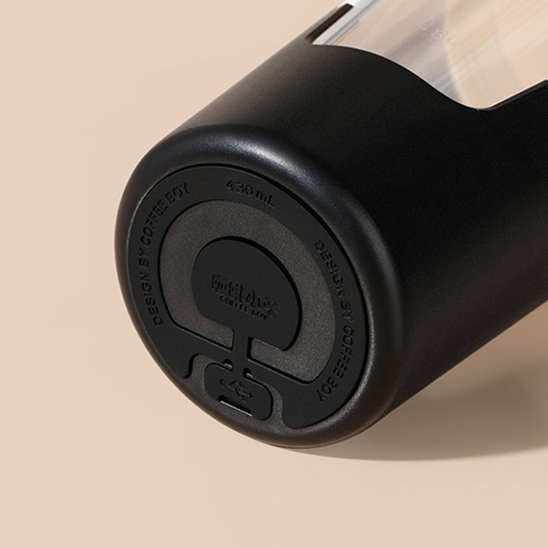 430ml Electric Mixing Mug Healthy 7000 RPM Rechargeable Self Stirring Mug with Silicone Handle for Protein Shakes Coffee Black - Image 4