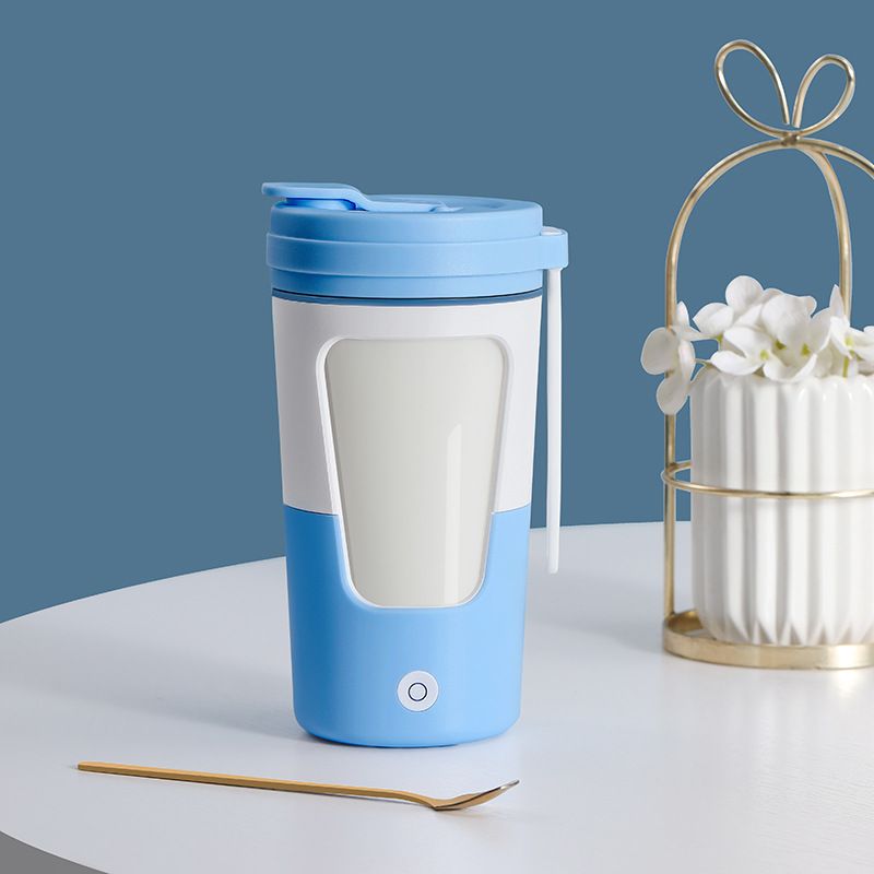430ml Electric Mixing Mug Healthy 7000 RPM Rechargeable Self Stirring Mug with Silicone Handle for Protein Shakes Coffee Blue - Image 1