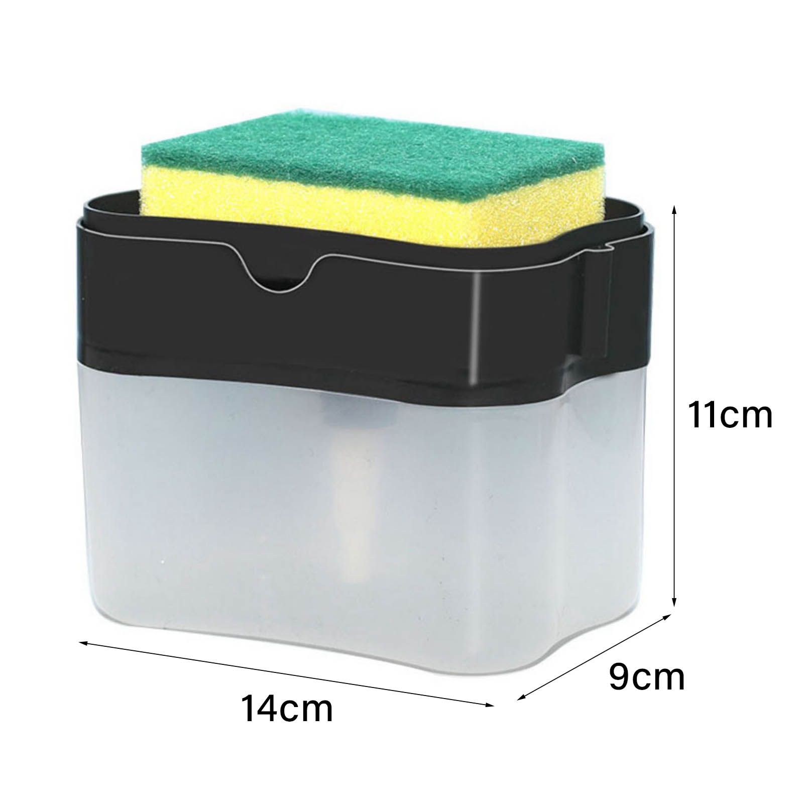 Dish Liquid Dispenser Durable Plastic Effort Saving Press Large Capacity Dish Detergent Dispenser for Kitchen Home Black - Image 3