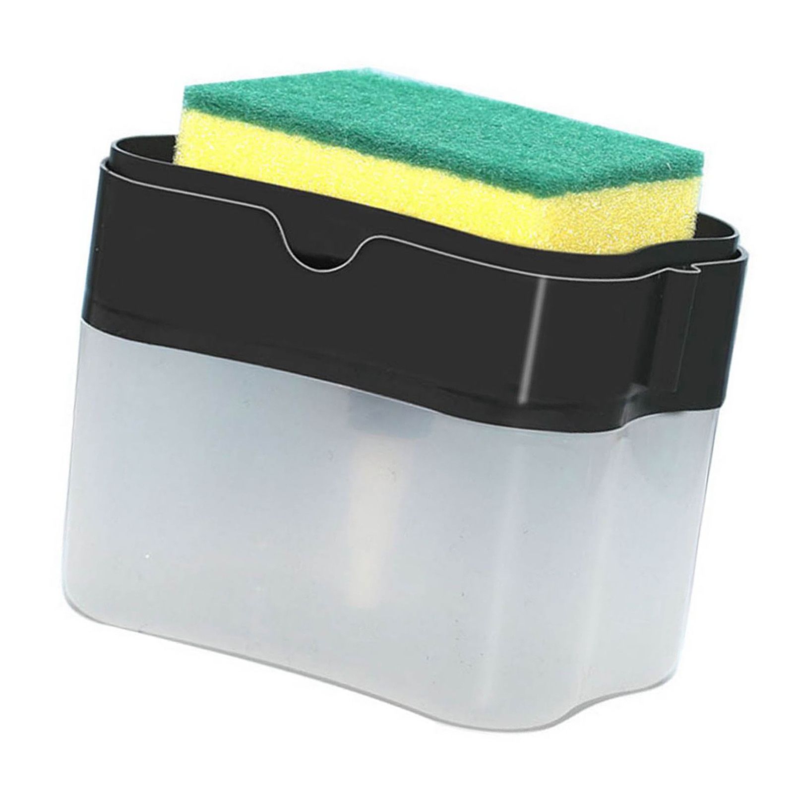 Dish Liquid Dispenser Durable Plastic Effort Saving Press Large Capacity Dish Detergent Dispenser for Kitchen Home Black - Image 4