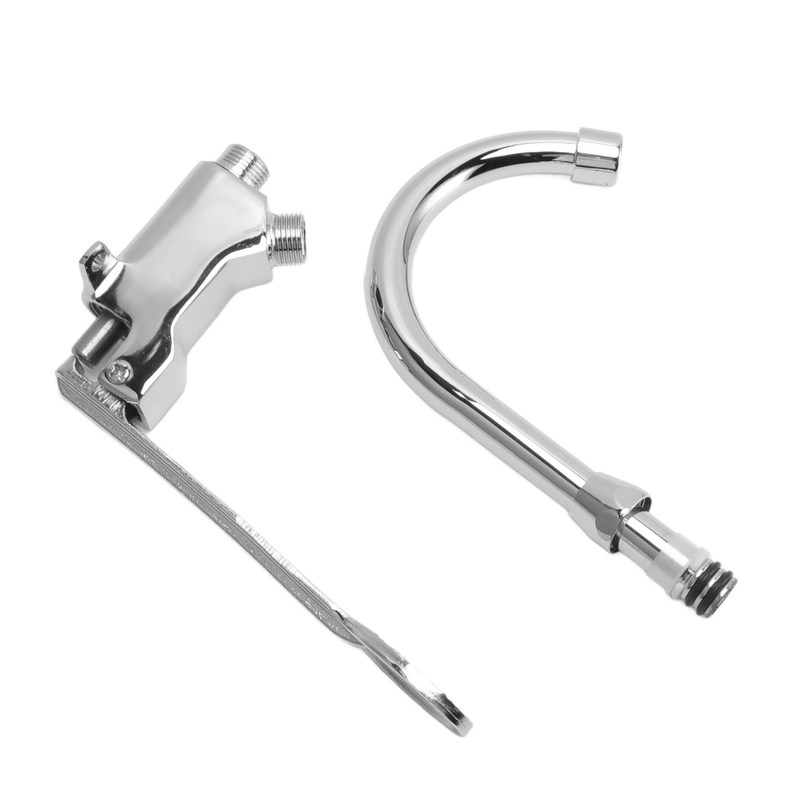 Foot Pedal Control Valve Faucet Stainless Steel Kitchen Sink Water Tap Vertical Basin Switch Faucet - Image 4
