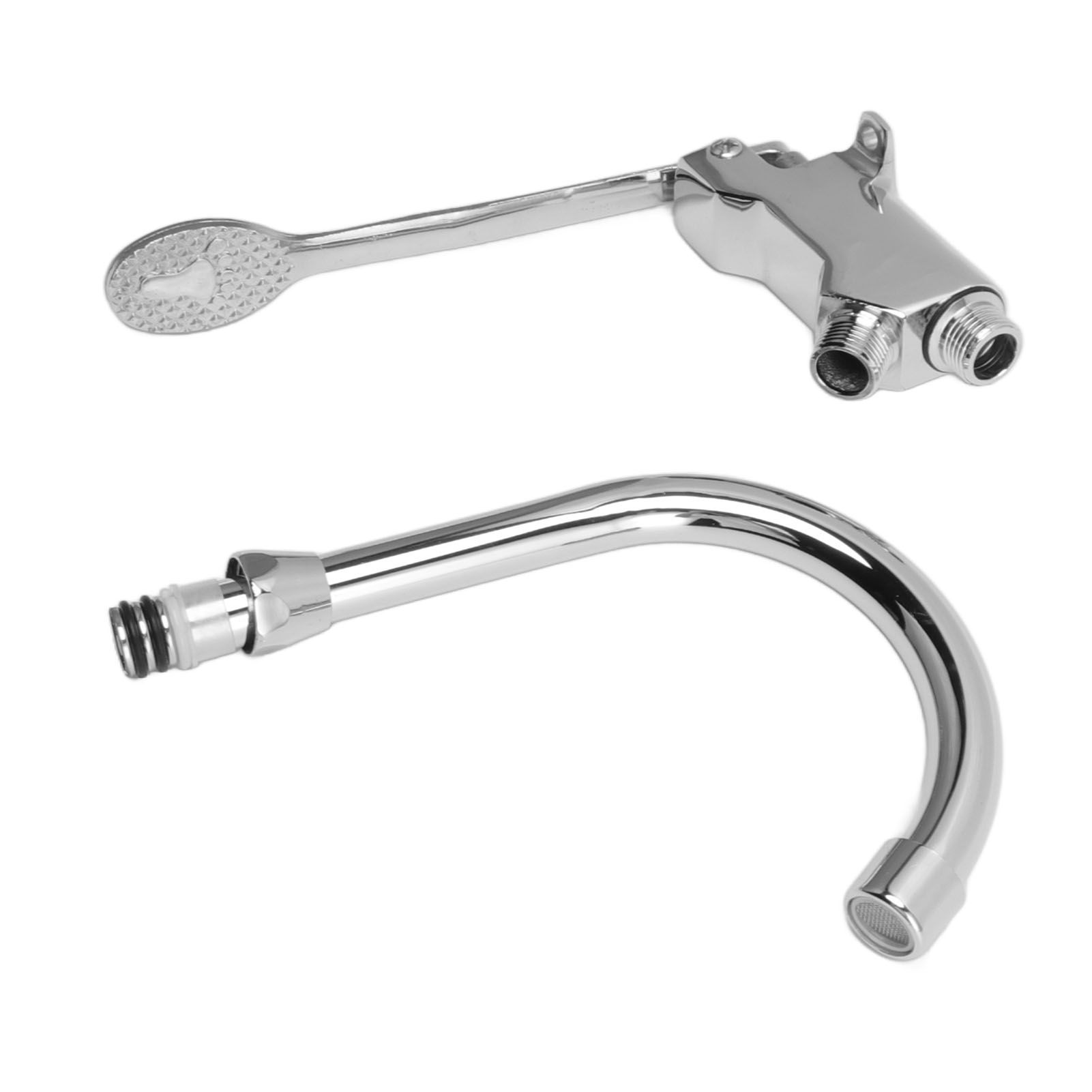 Foot Pedal Control Valve Faucet Stainless Steel Kitchen Sink Water Tap Vertical Basin Switch Faucet - Image 5