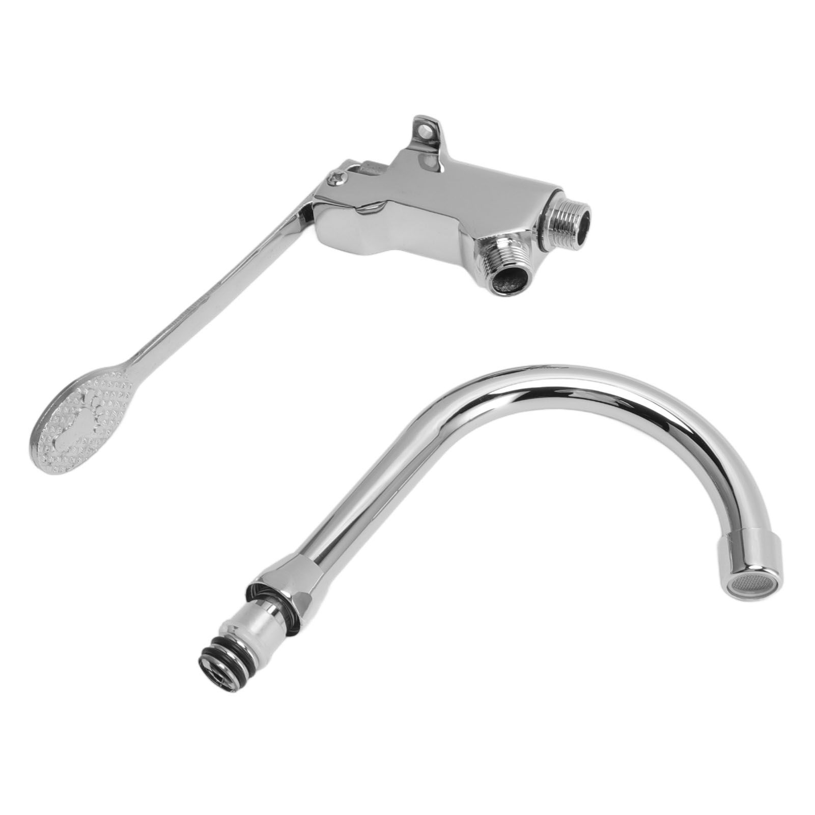Foot Pedal Control Valve Faucet Stainless Steel Kitchen Sink Water Tap Vertical Basin Switch Faucet - Image 6