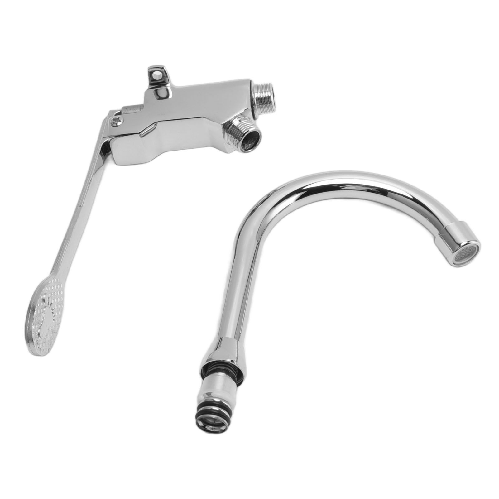 Foot Pedal Control Valve Faucet Stainless Steel Kitchen Sink Water Tap Vertical Basin Switch Faucet - Image 7